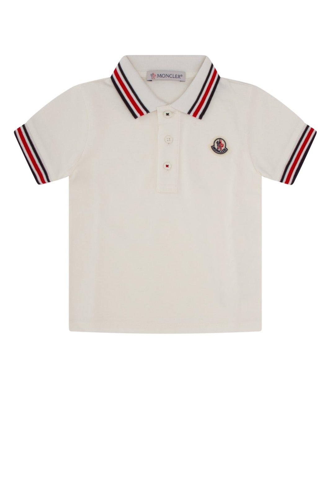 MONCLER LOGO PATCH SHORT SLEEVED POLO SHIRT