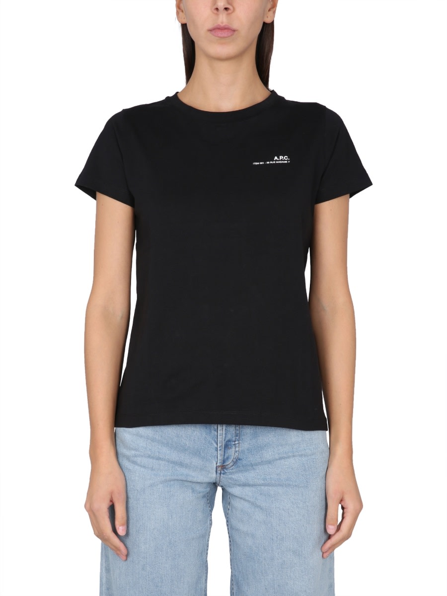 Shop Apc T-shirt With Logo In Black