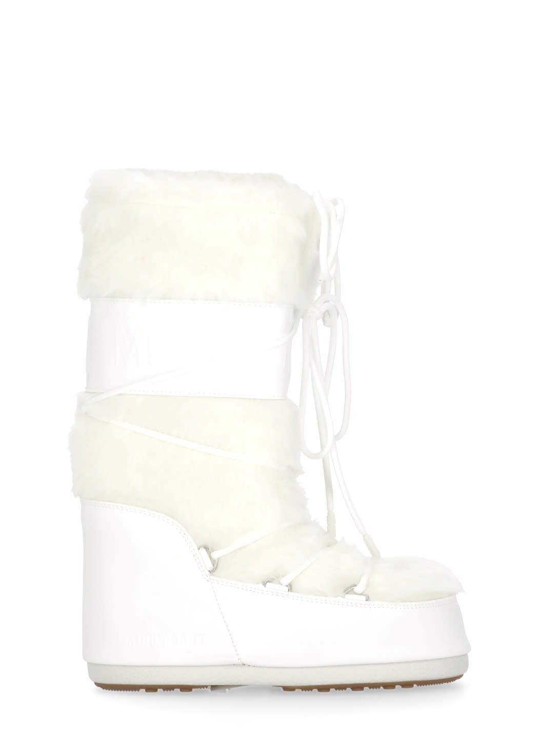 Moon Boot Icon Faux Fur Snow Boots In White