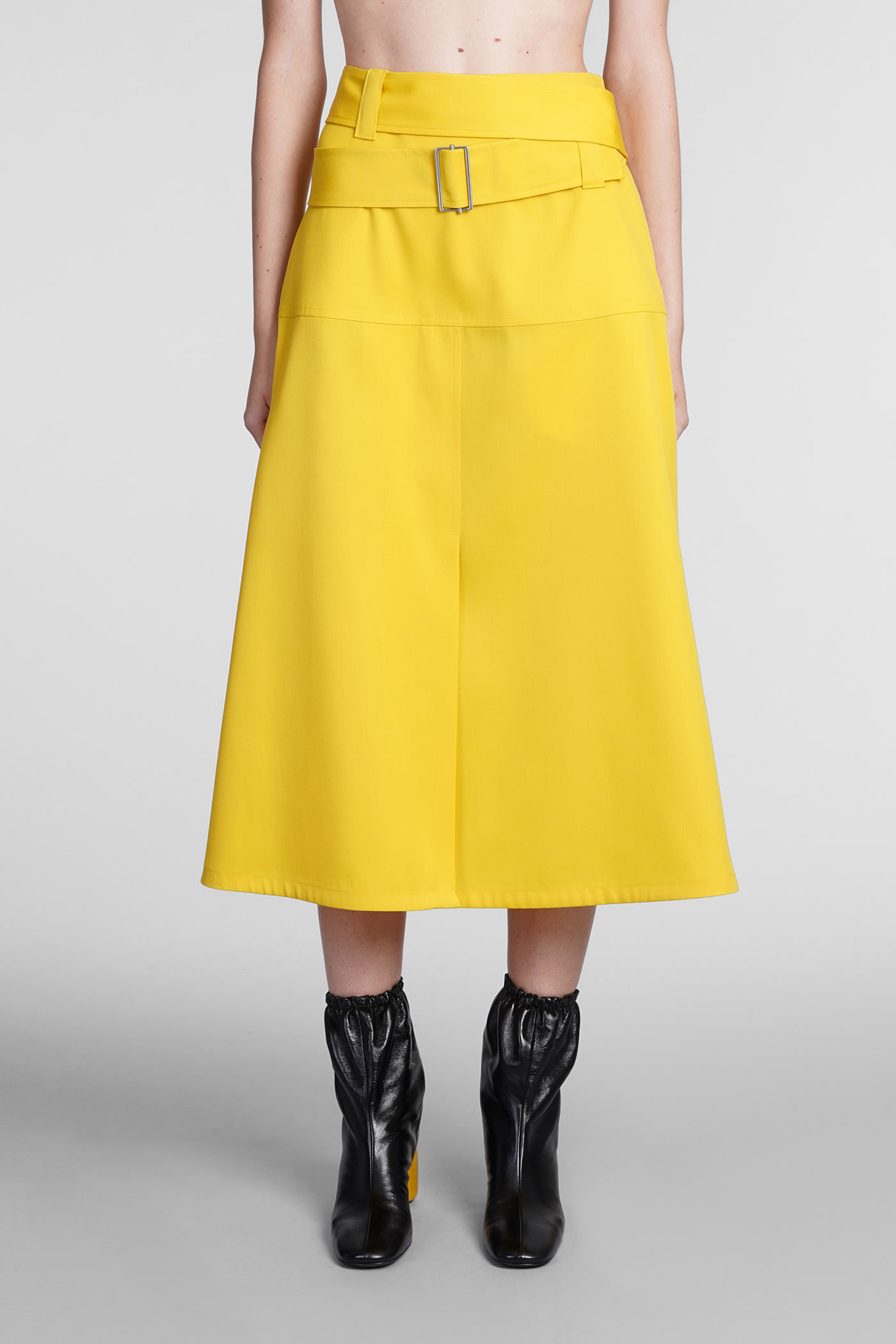 Jil Sander Skirt In Yellow Wool