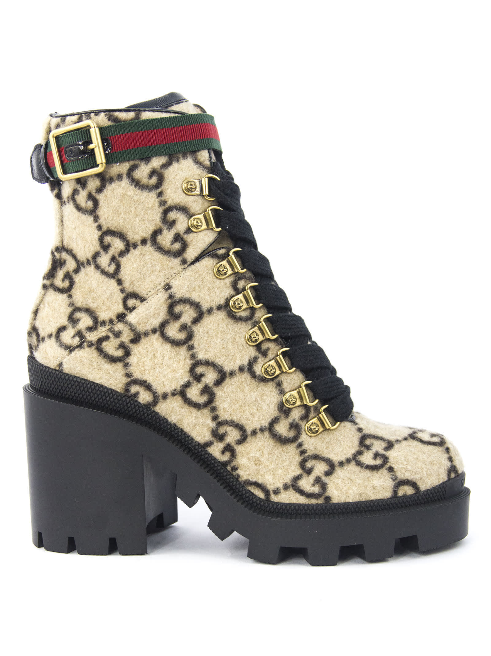 Gucci Gucci Gg Wool Ankle Boot - Beige - 11046121 | italist