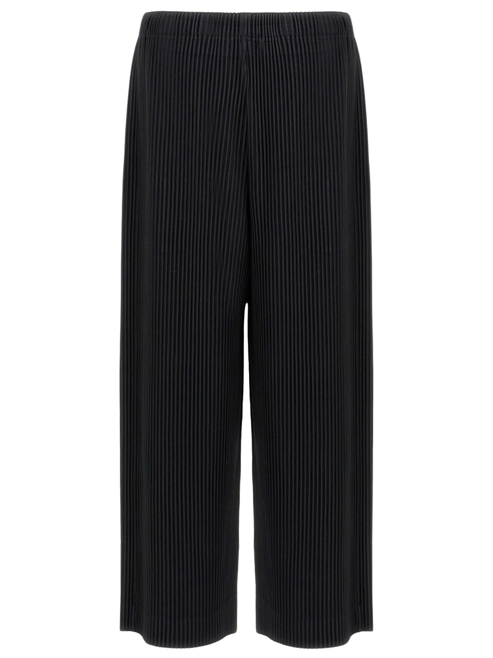 Issey Miyake Streight Leg Trousers In Black
