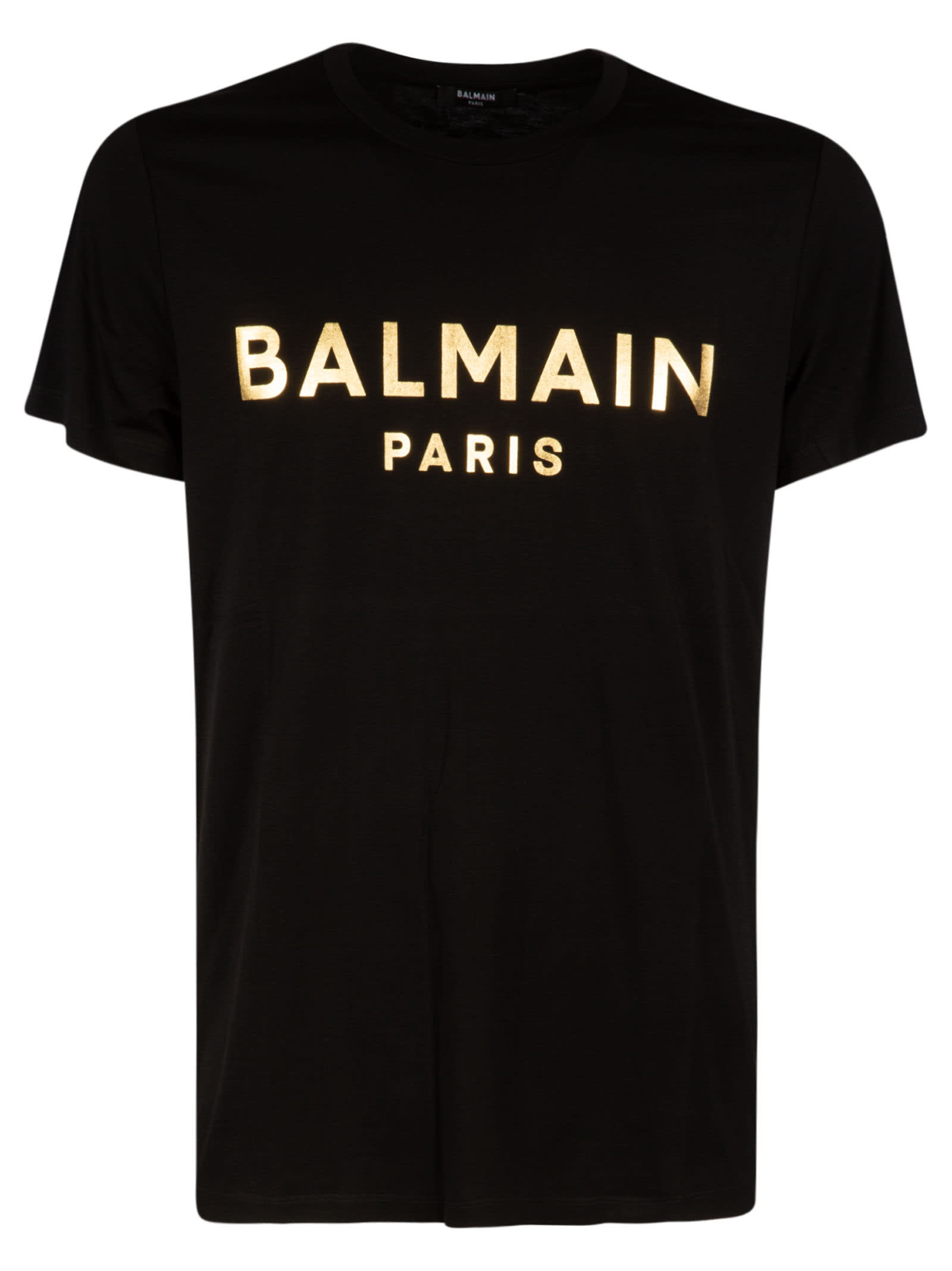 Balmain Chest Metallic Logo Print T-shirt