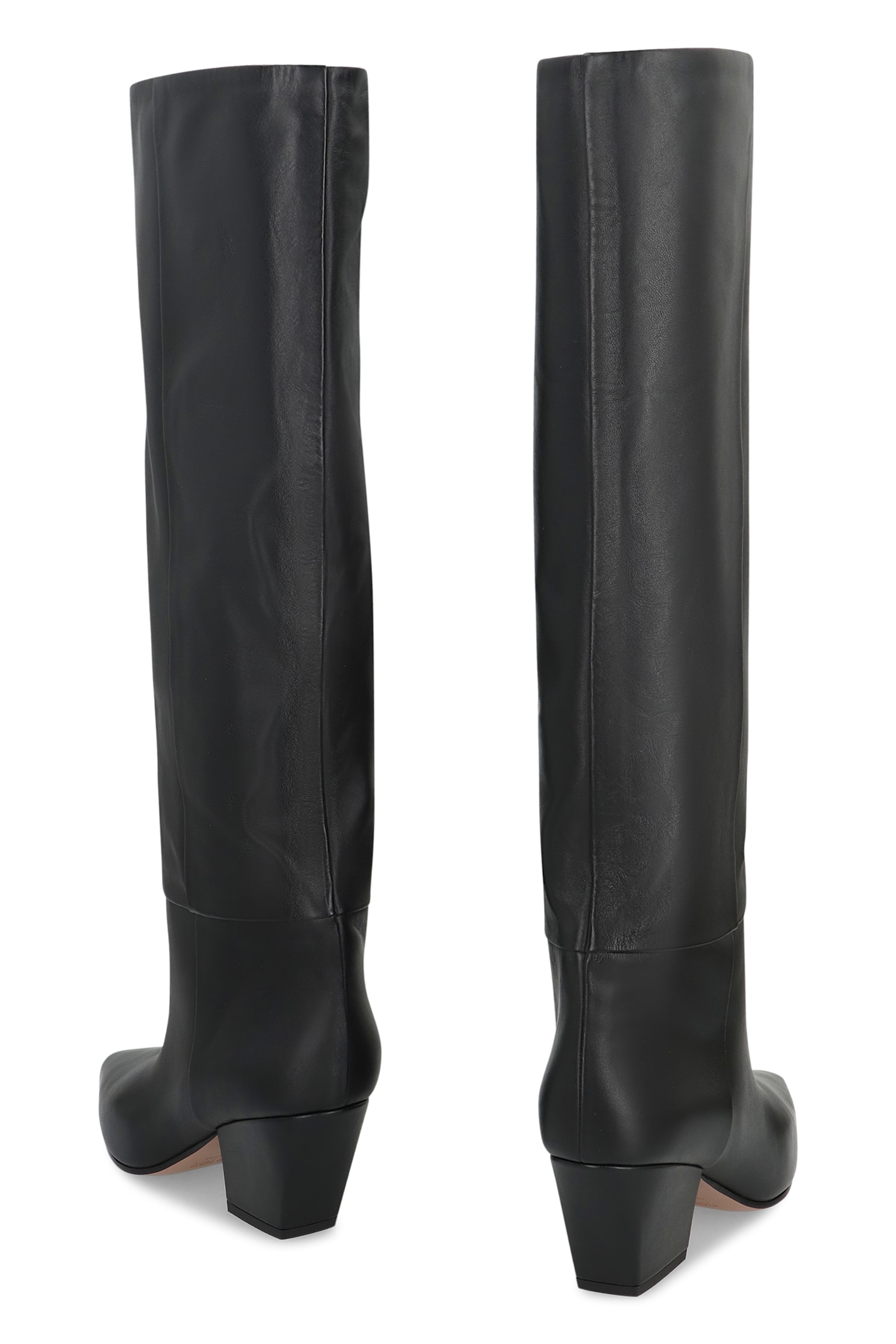 Paris Texas Jane Leather Boots In Animal Print