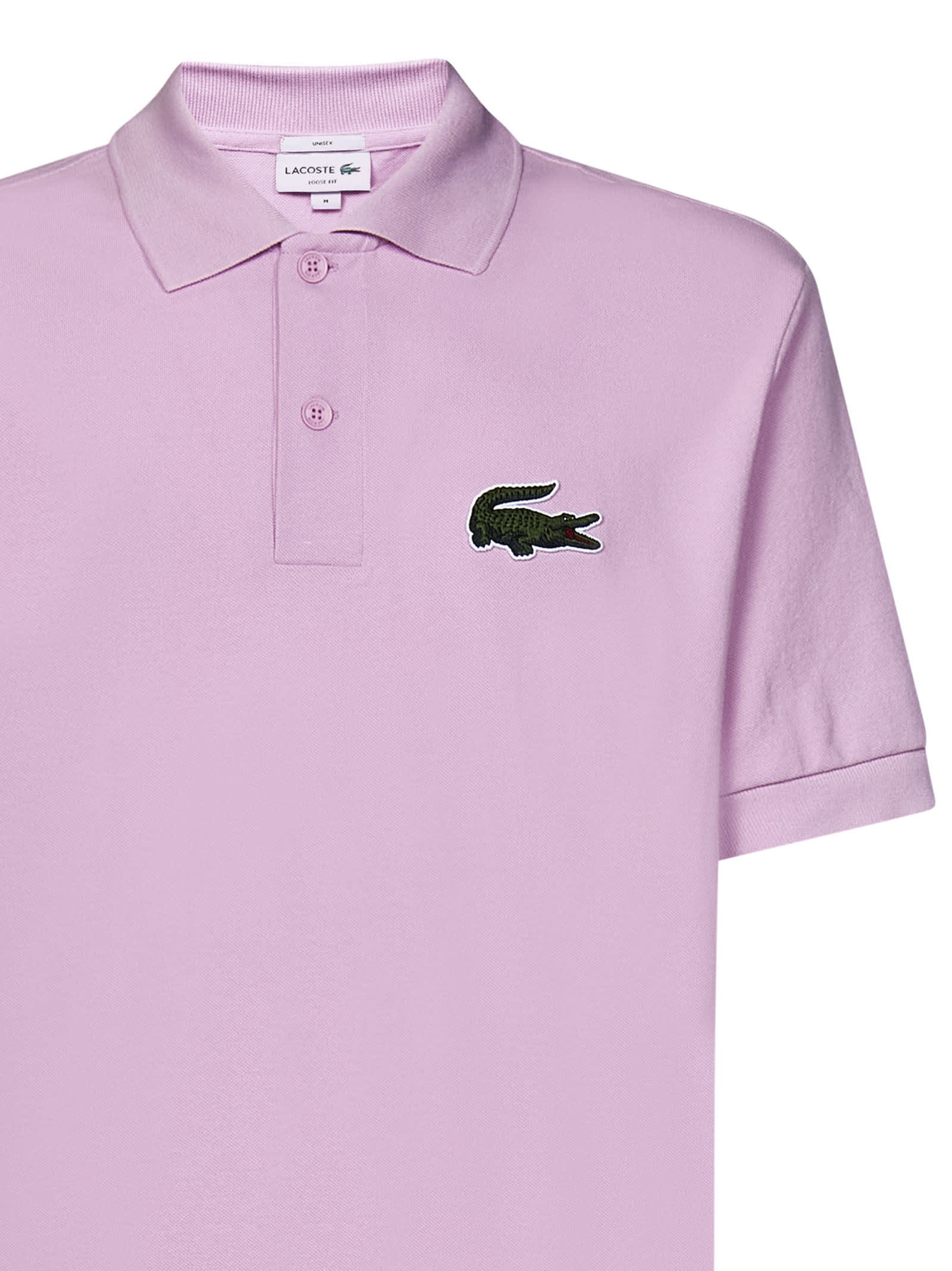 Shop Lacoste Original Polo L.12.12 Loose Fit Polo Shirt In Pink