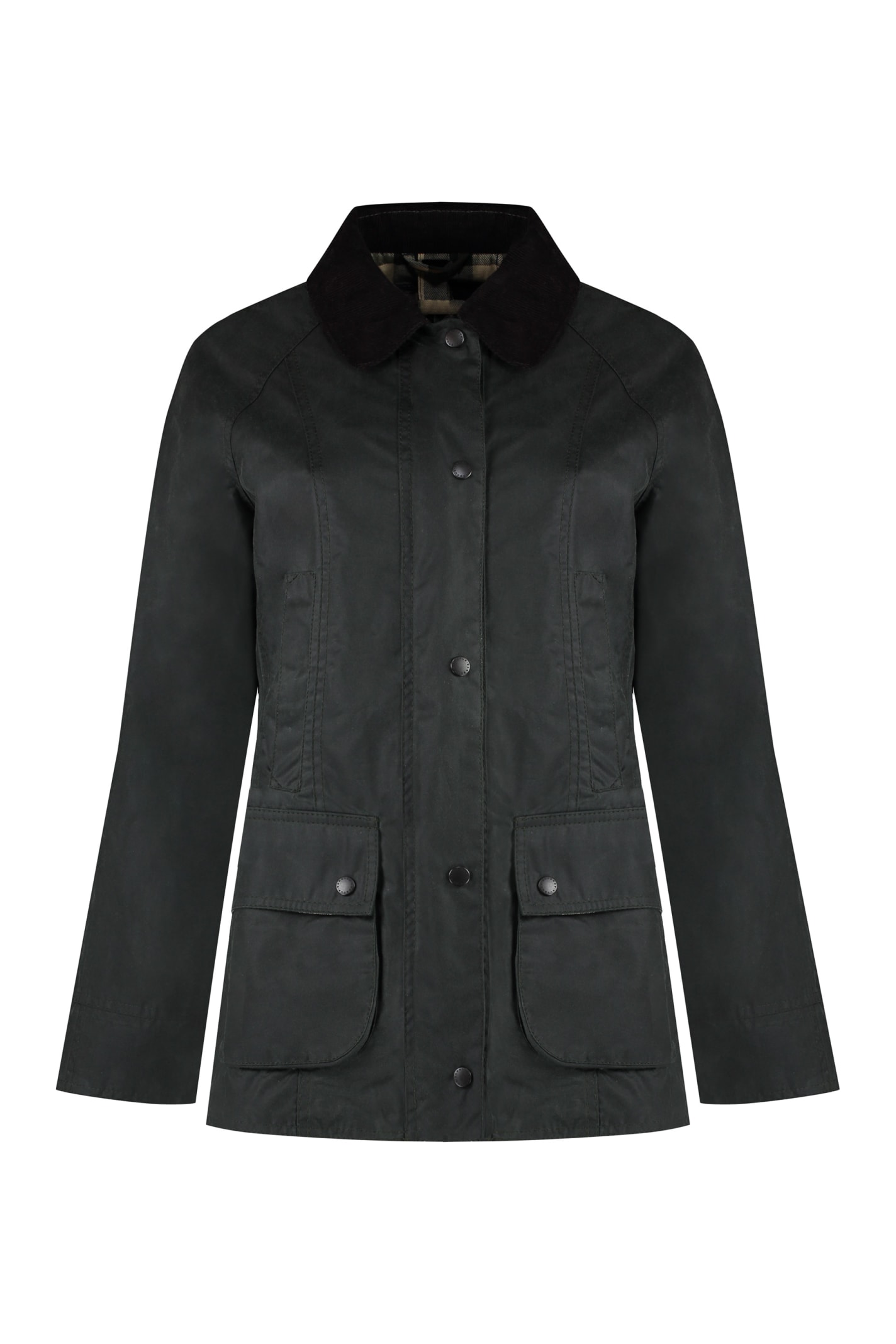 Shop Barbour Beandell Waxed Cotton Jacket In Green