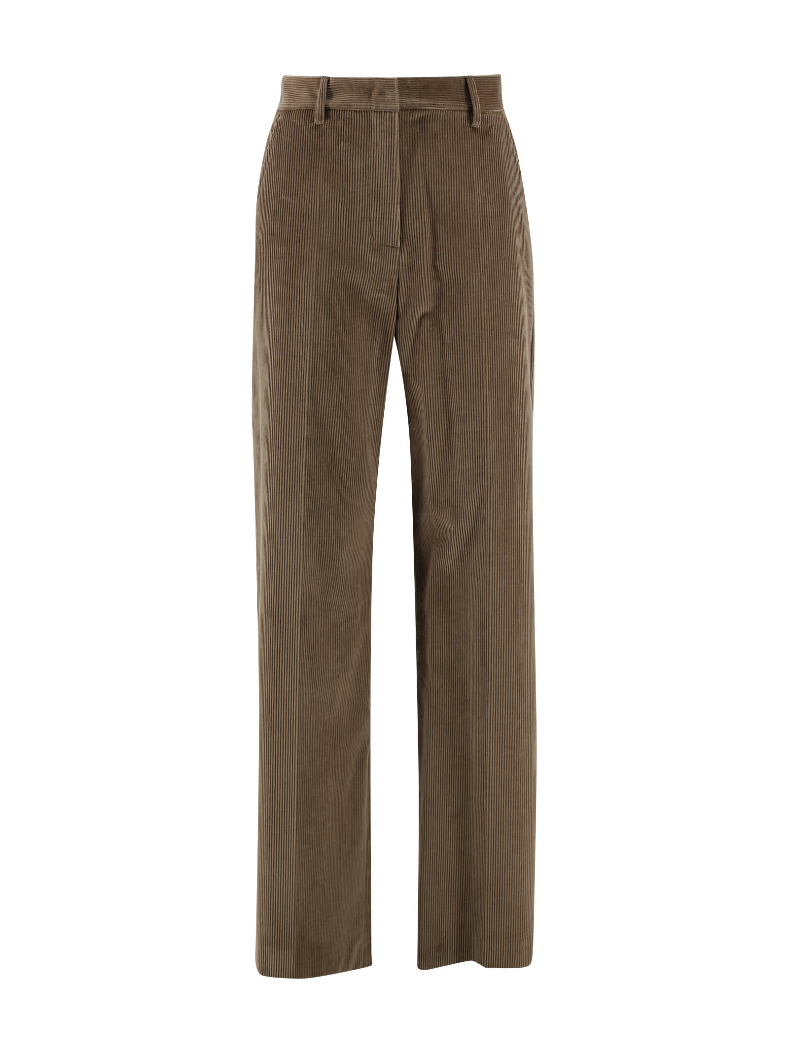 Shop Weekend Max Mara Velvet Wide-leg Pants In Beige