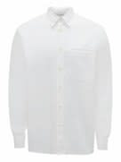 Jw Anderson Classic Fit Logo Pocket Shirt In White