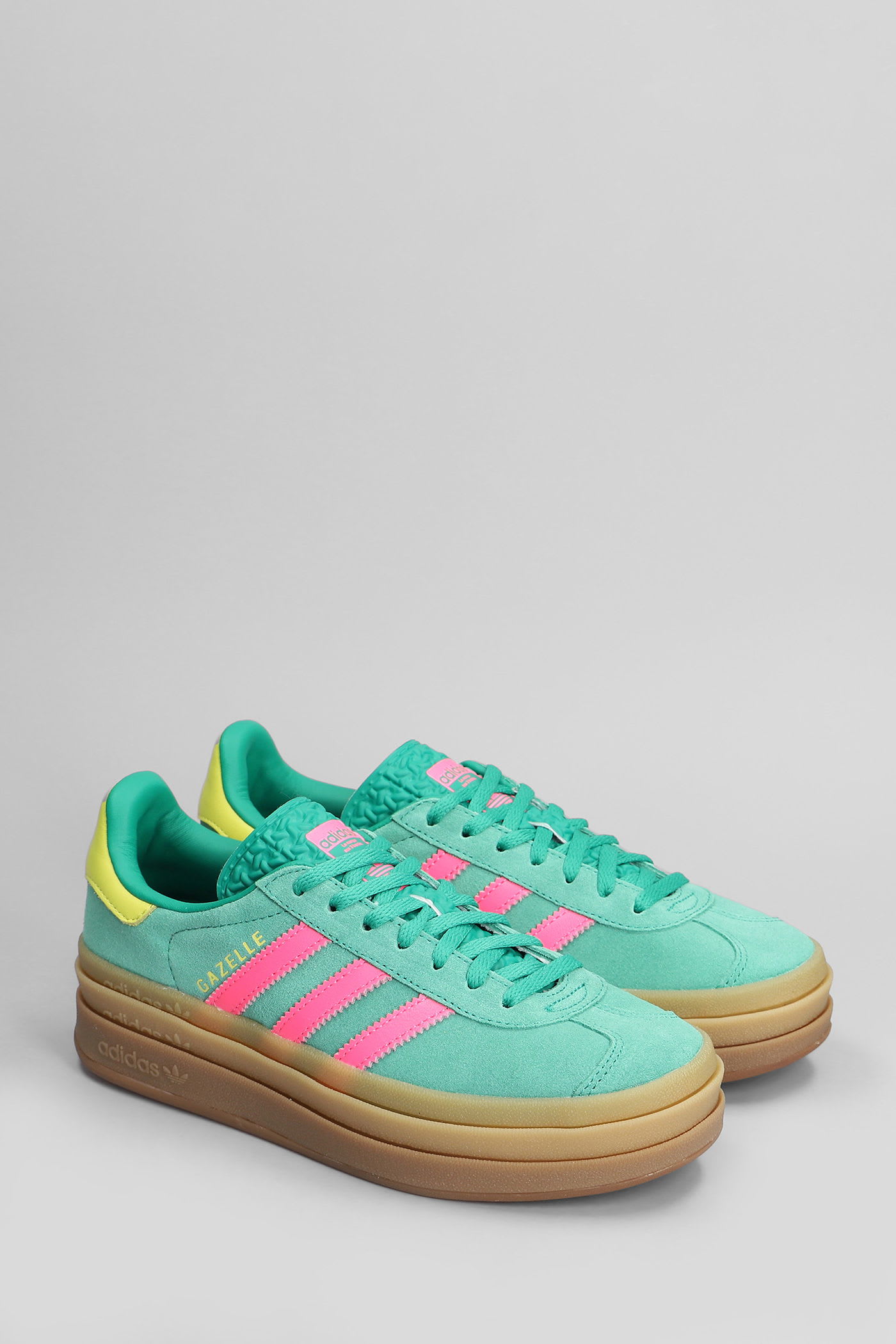 Adidas Originals Suede Upper Sneakers With Contrast Heel Tab In Green