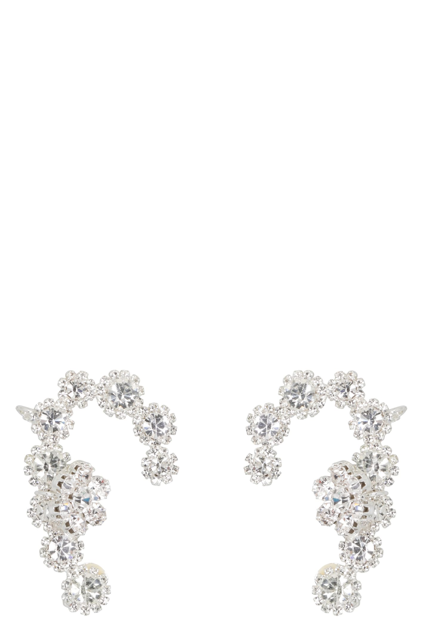 Shop Magda Butrym Embellished Earrings In Silver