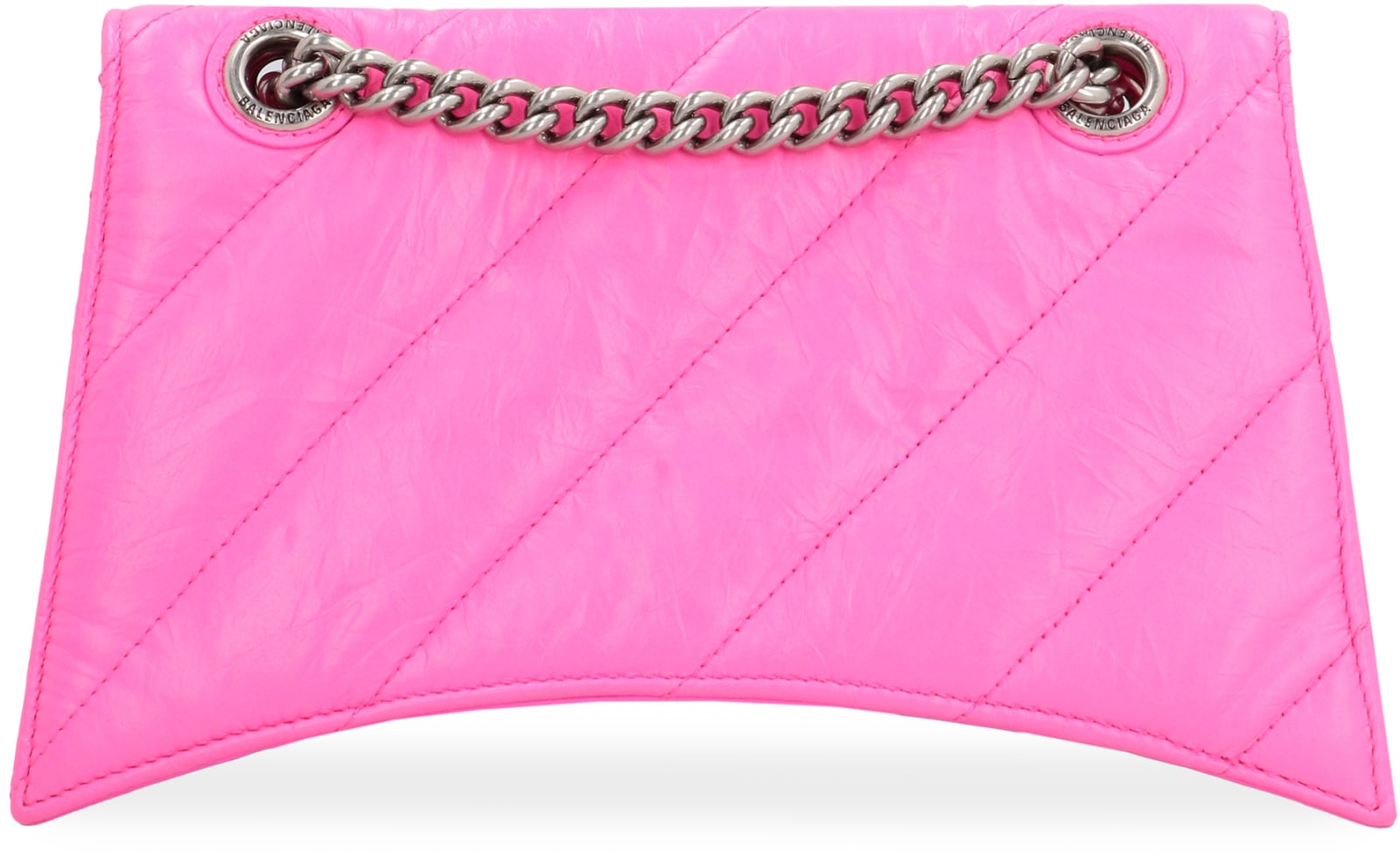 Shop Balenciaga Crush Shoulder Bag In Fuchsia