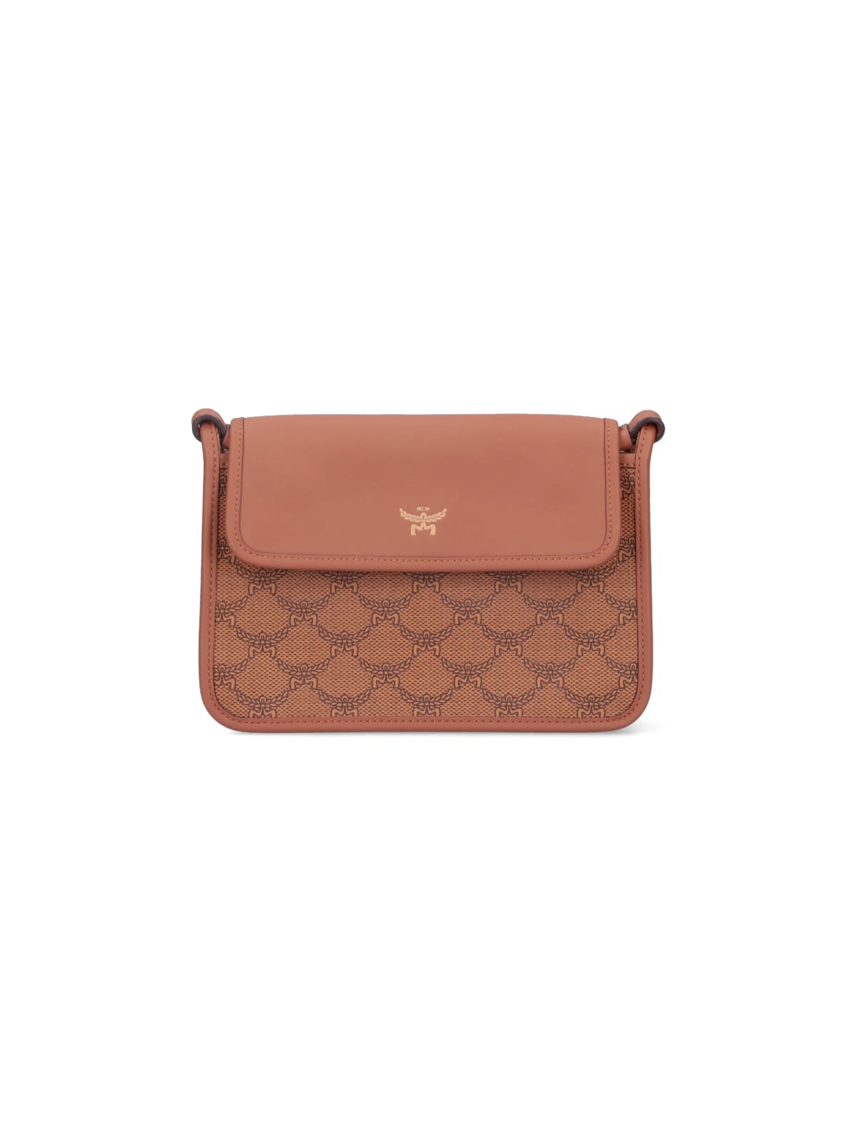 Shop Mcm Himmel Shoulder Bag In Brown