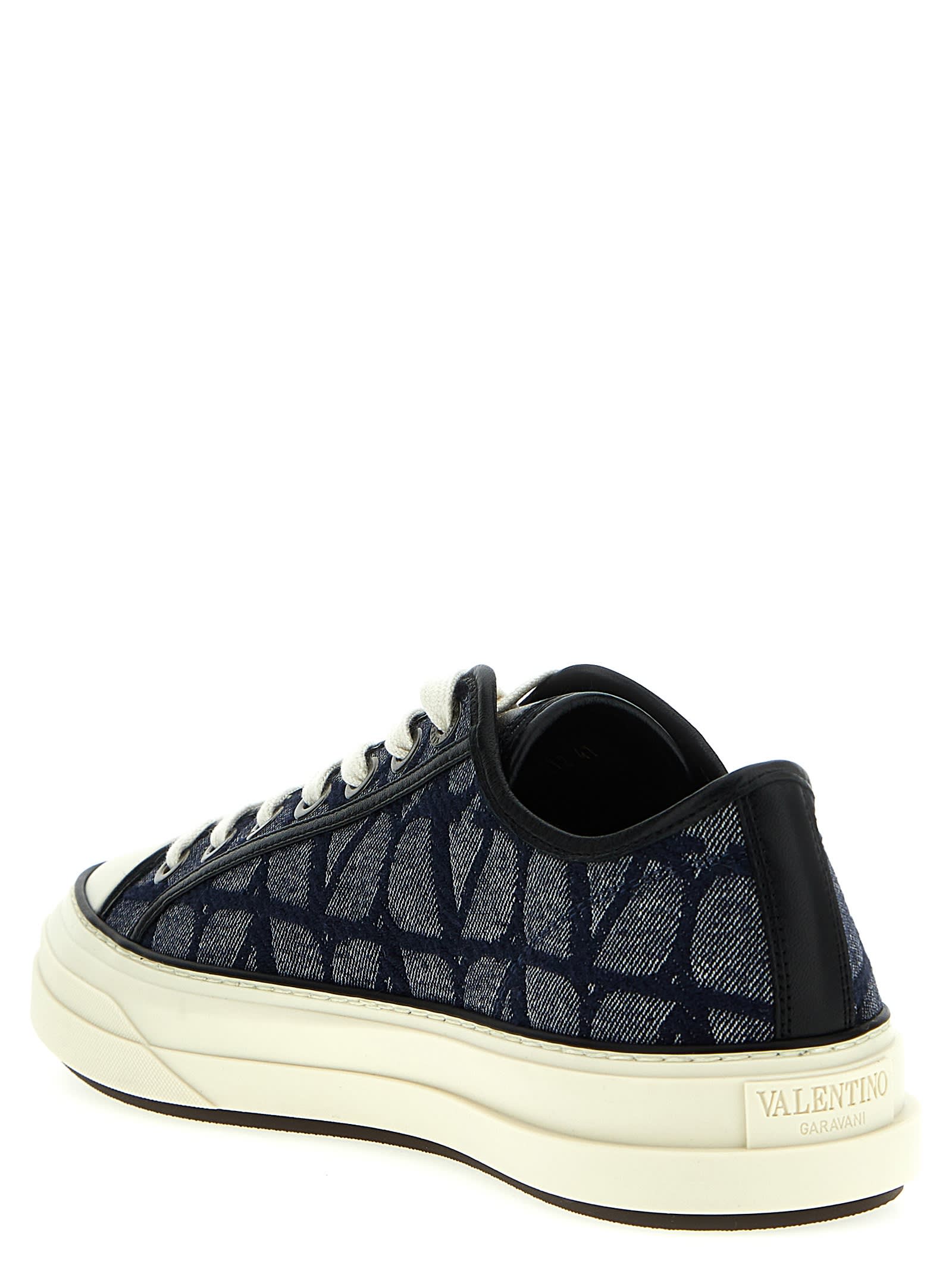 Shop Valentino Toile Iconographe Sneakers In Black