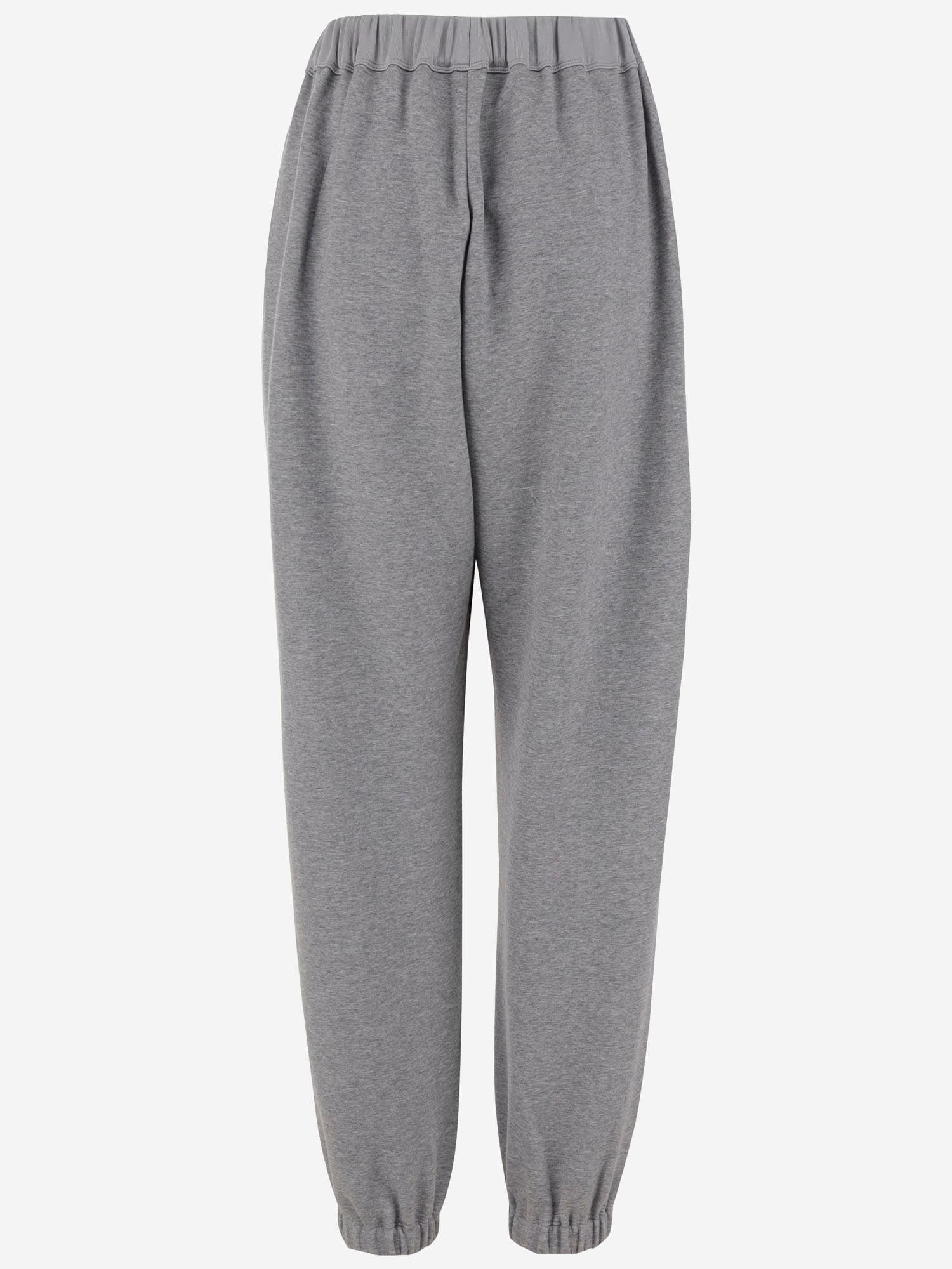 Carven Cotton Blend Jogging Trousers In Gray