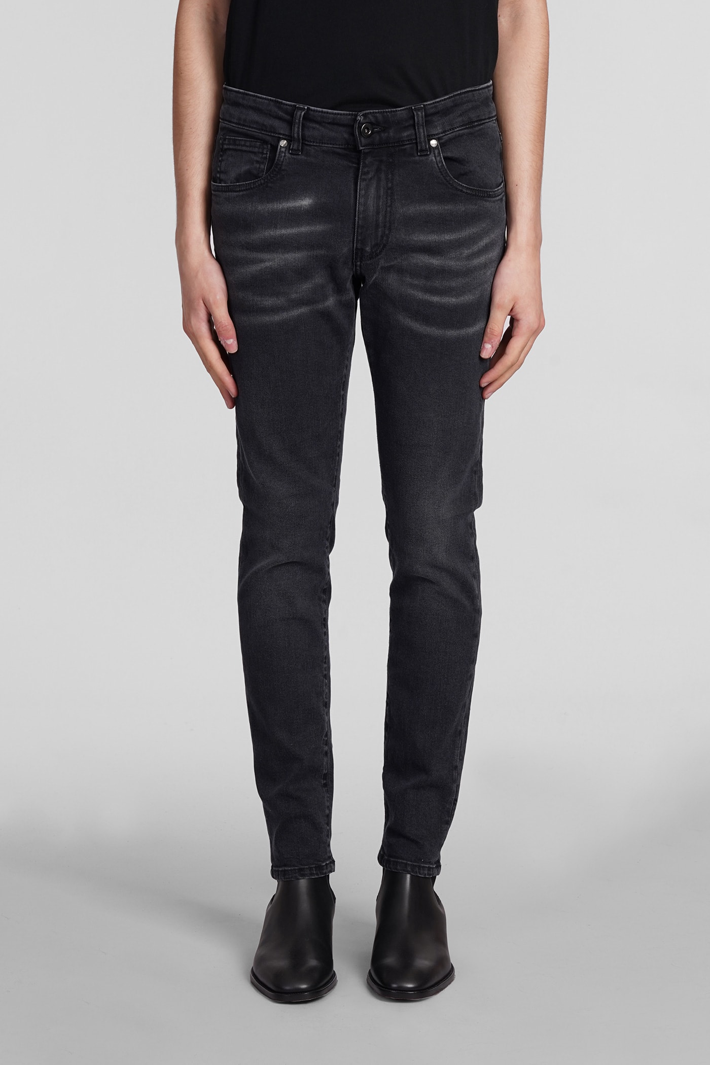 Shop Salvatore Santoro Jeans In Black Denim