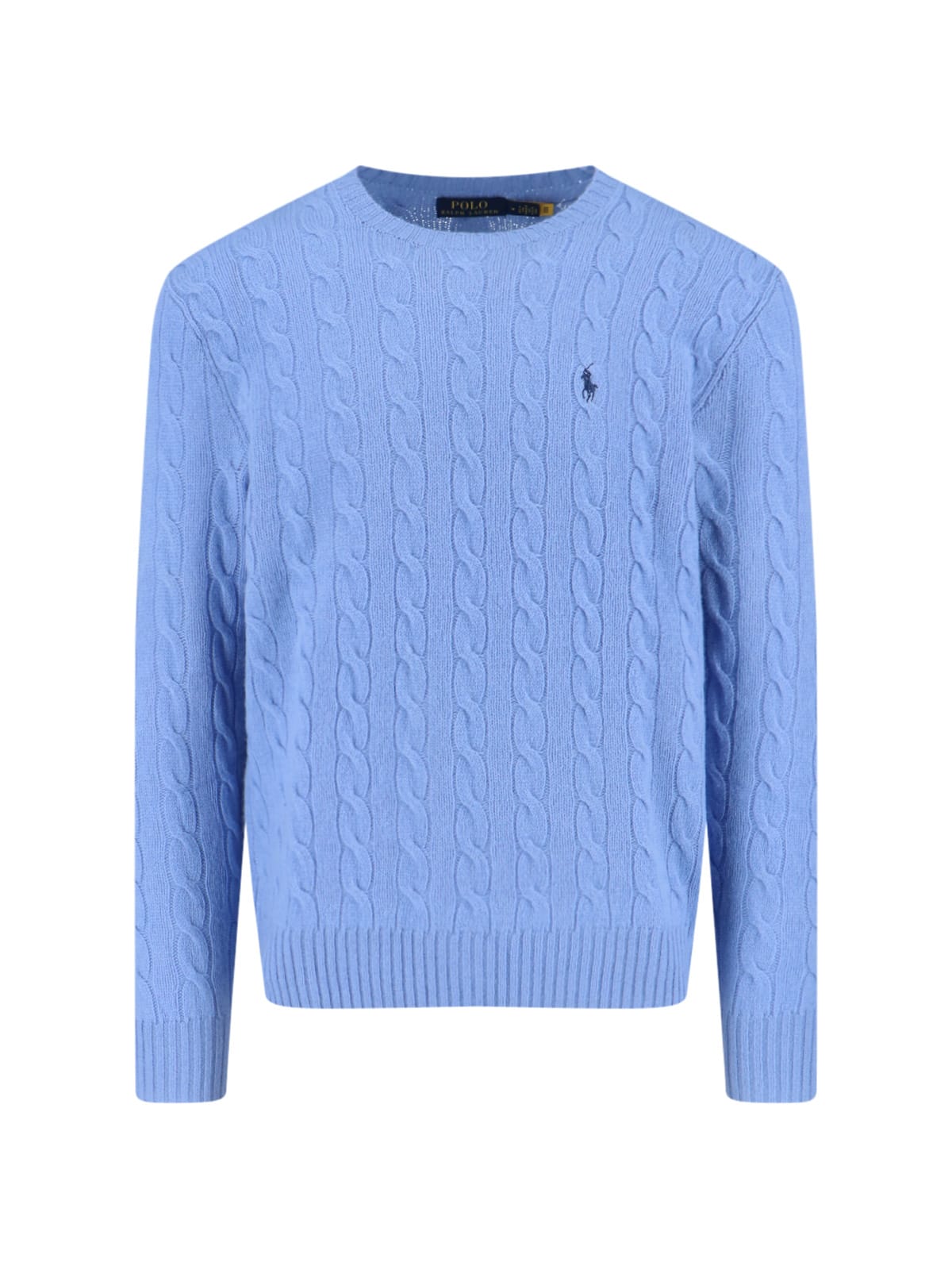 Polo Ralph Lauren Cable-knit Wool-cashmere Jumper Clothing In Blue