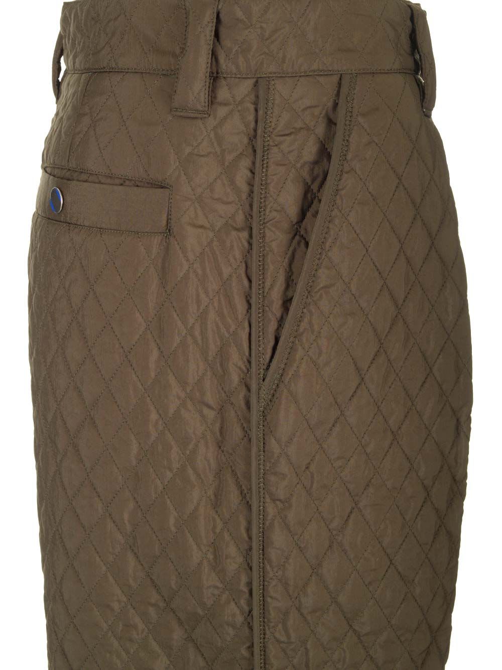 Shop Burberry Quilted Nylon Trousers In Green