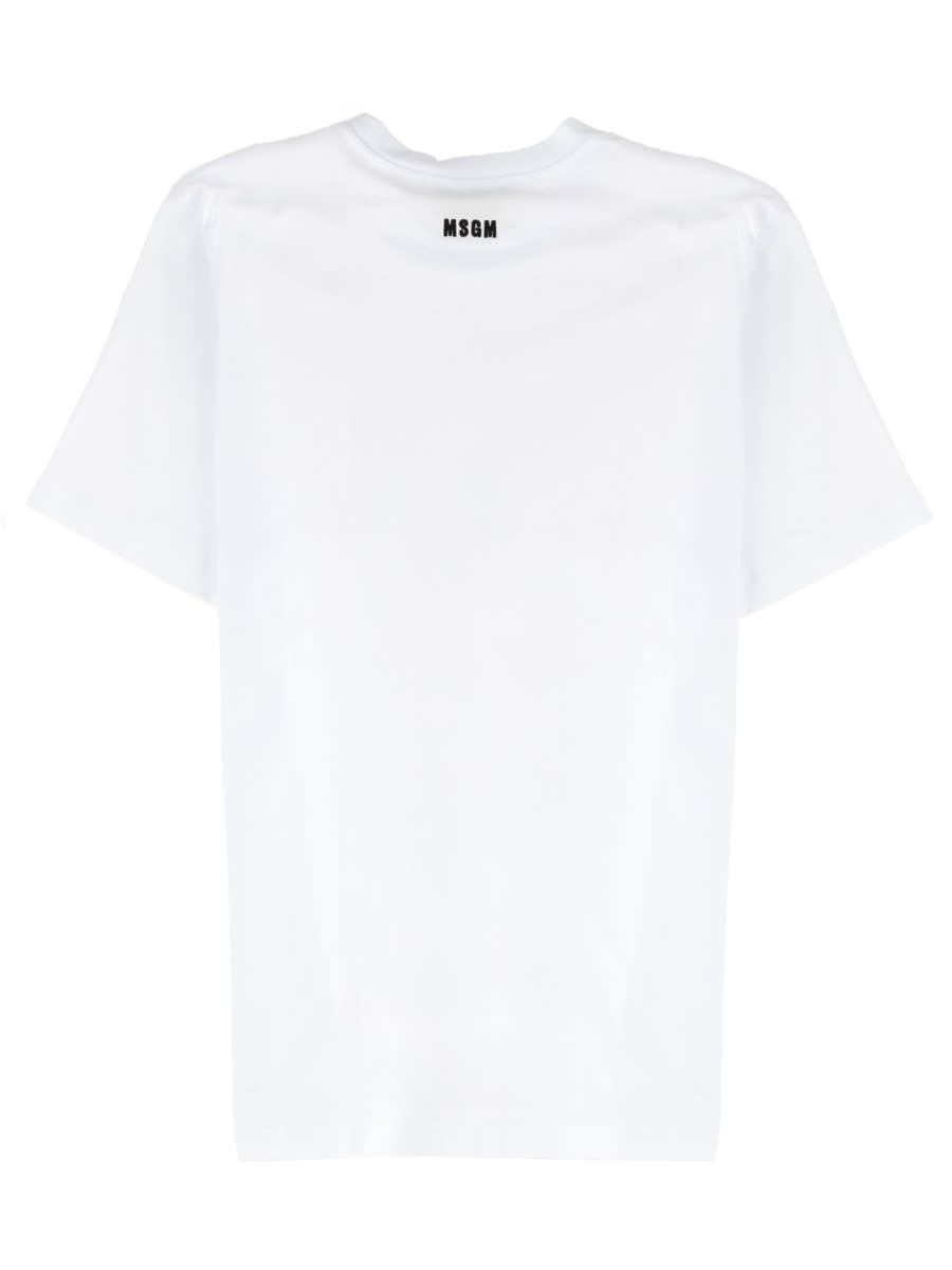 Msgm Follow The Rabbit T-shirt In White
