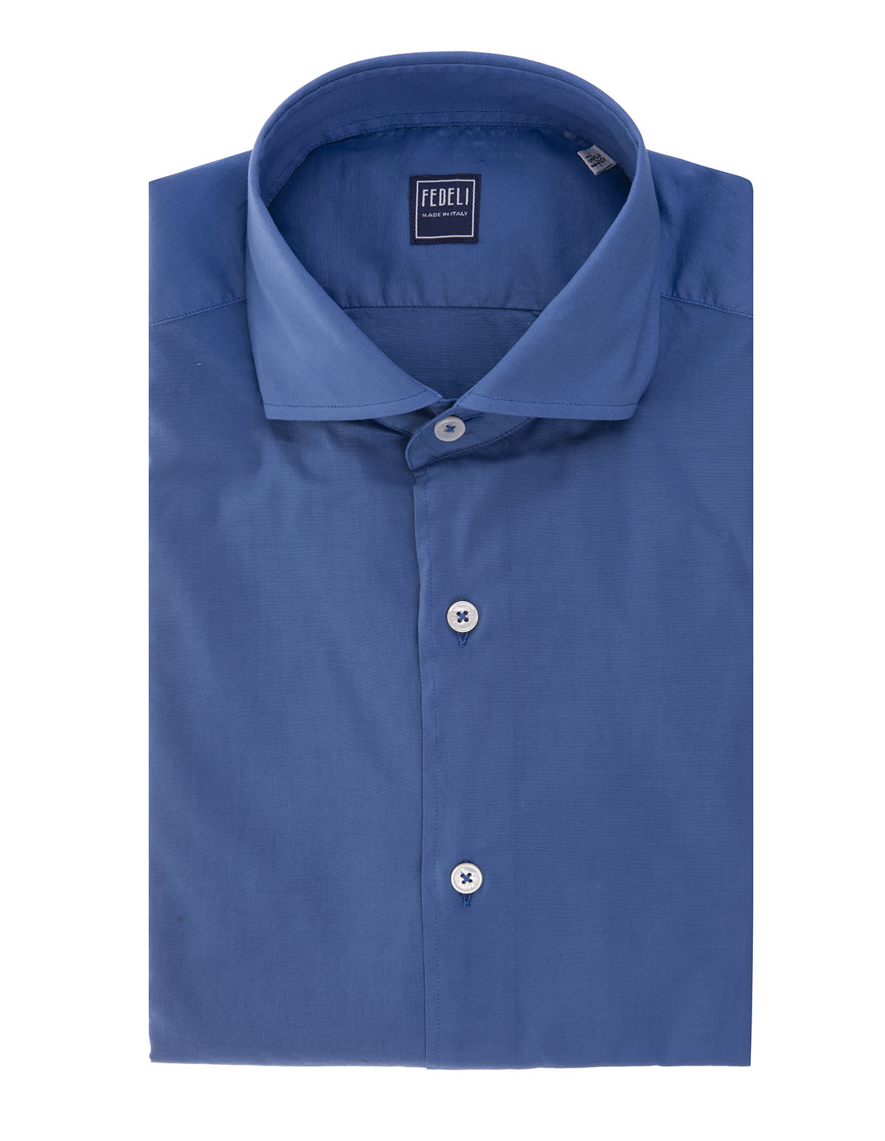 Fedeli Man Royal Blue Lightweight Cotton Shirt