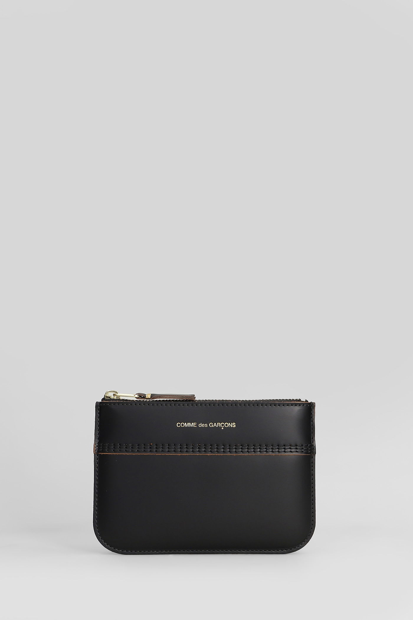 Comme Des Garçons Wallet In Black Leather In Black