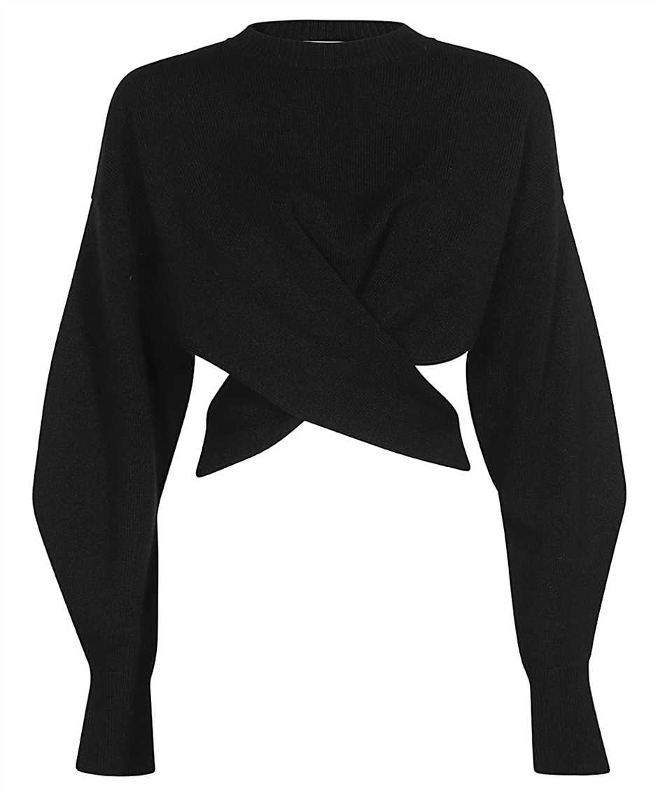 Shop Alexander Mcqueen Wool-blend Crew-neck Sweater In Black