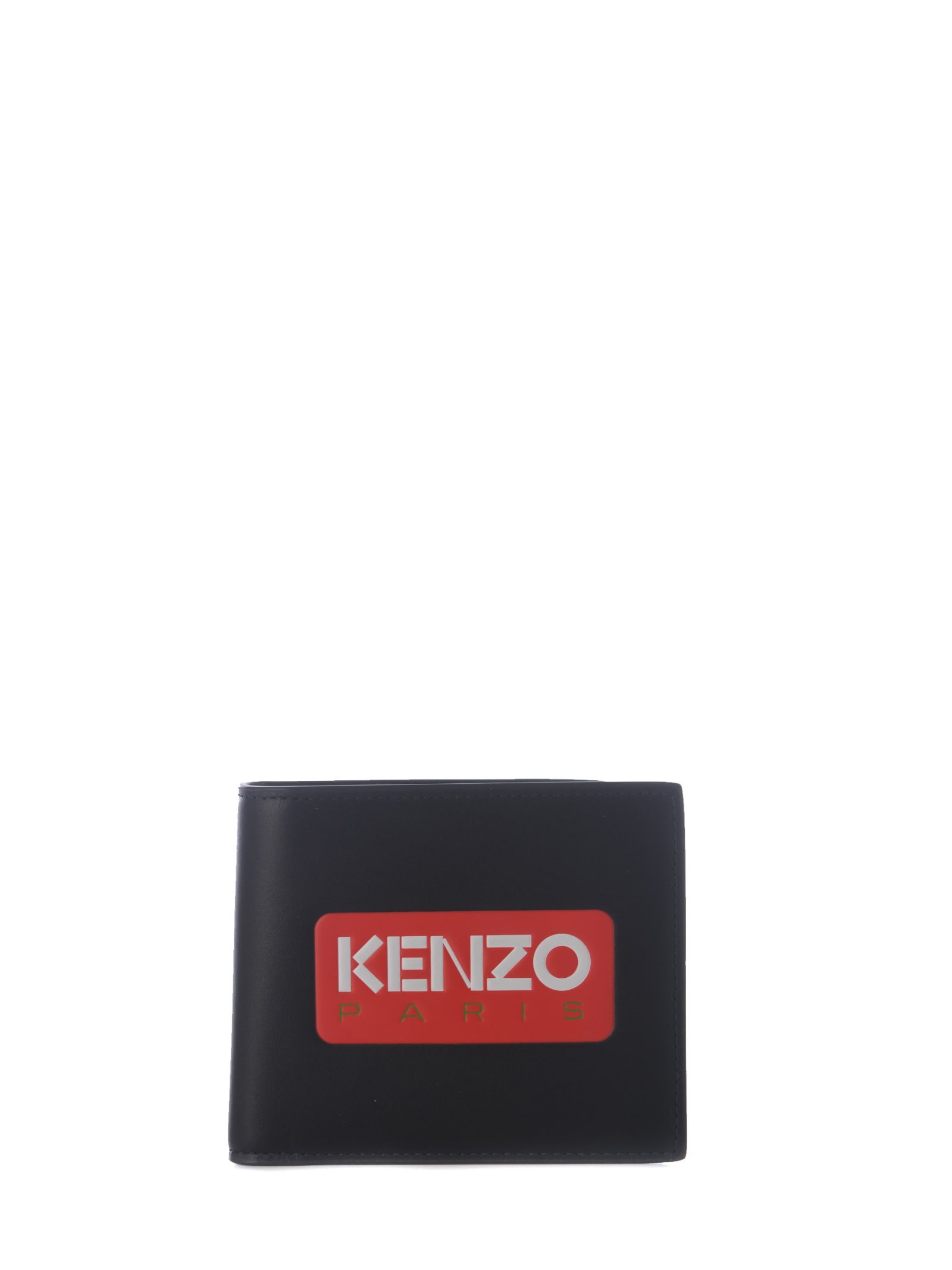 Shop Kenzo Wallet   Paris In Leather In Black