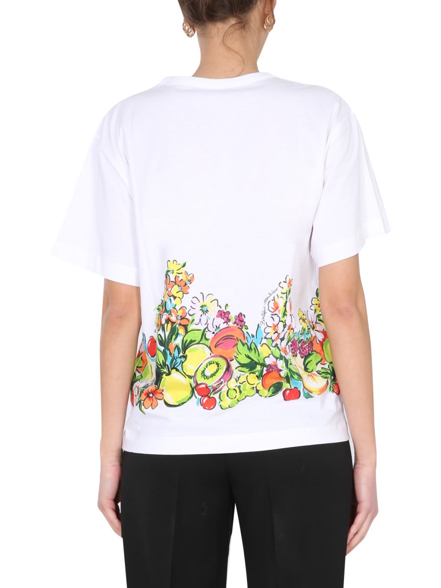 Shop Boutique Moschino Fruit Print T-shirt In Multicolour