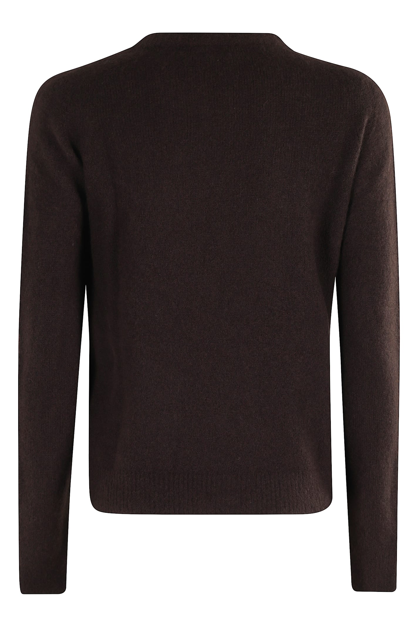 Roberto Collina Wool And Cashmere Crewneck Sweater Clothing In Brown