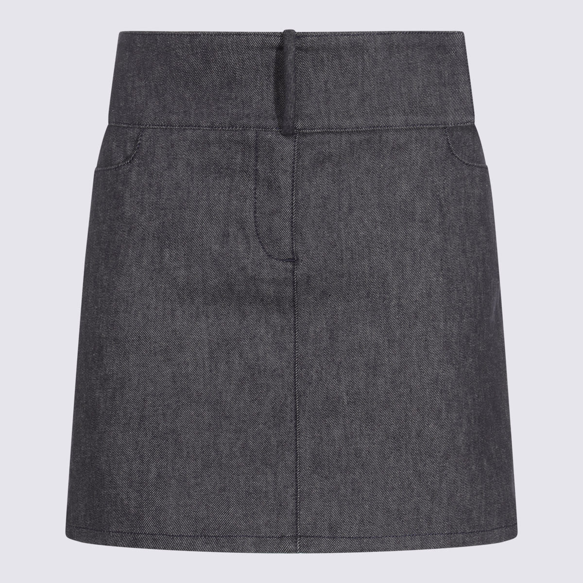 Courrèges Dark Grey Cotton Mini Skirt