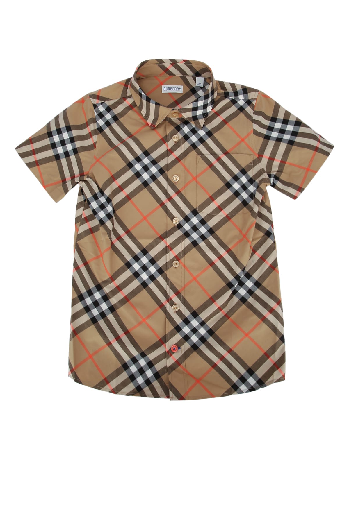 Burberry Shirt Kids Color Beige In Sandipcheck