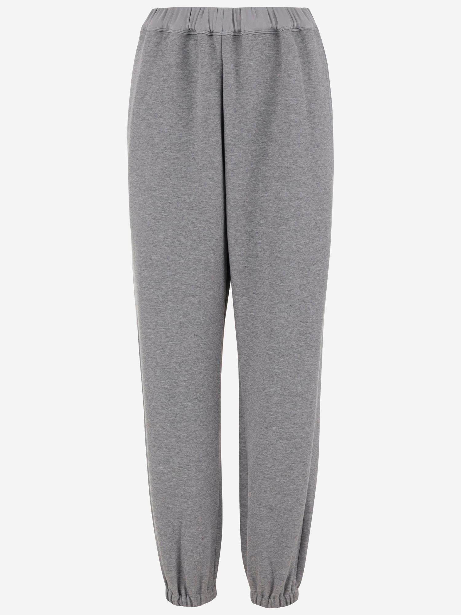 Carven Cotton Blend Jogging Trousers In Gray