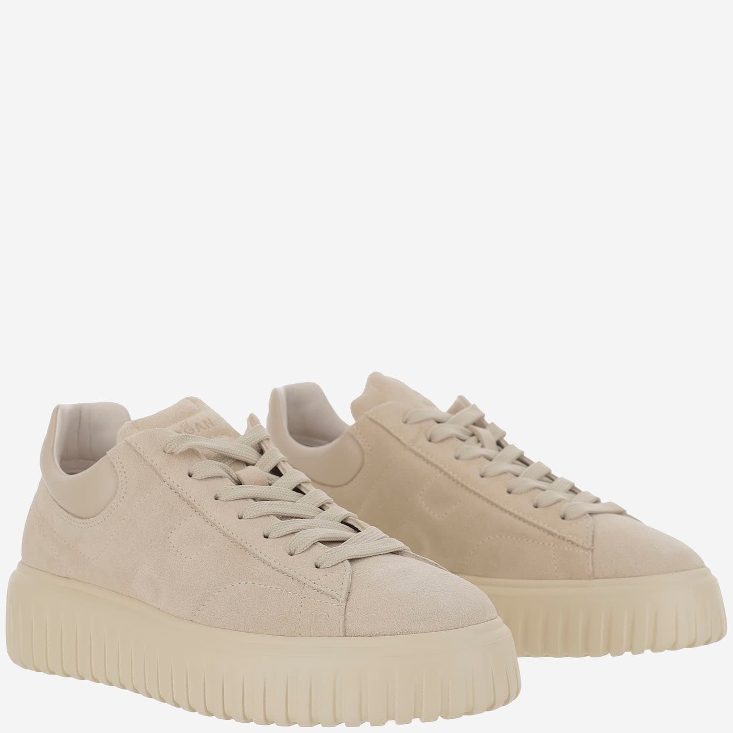 Hogan Low Top Platform Sole Sneakers In Sand