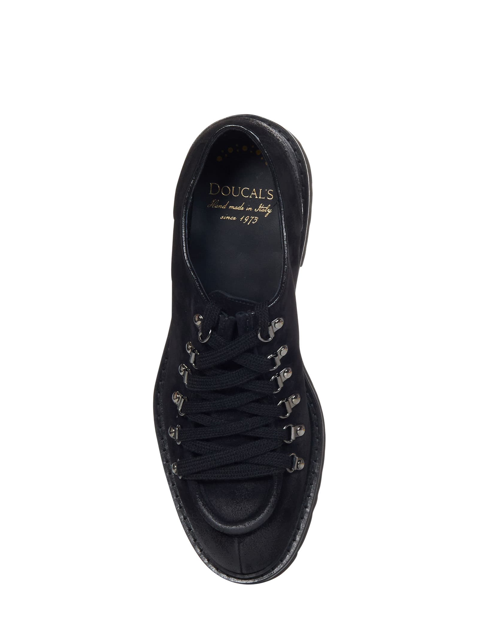 Shop Doucal's Laced Up In Nero