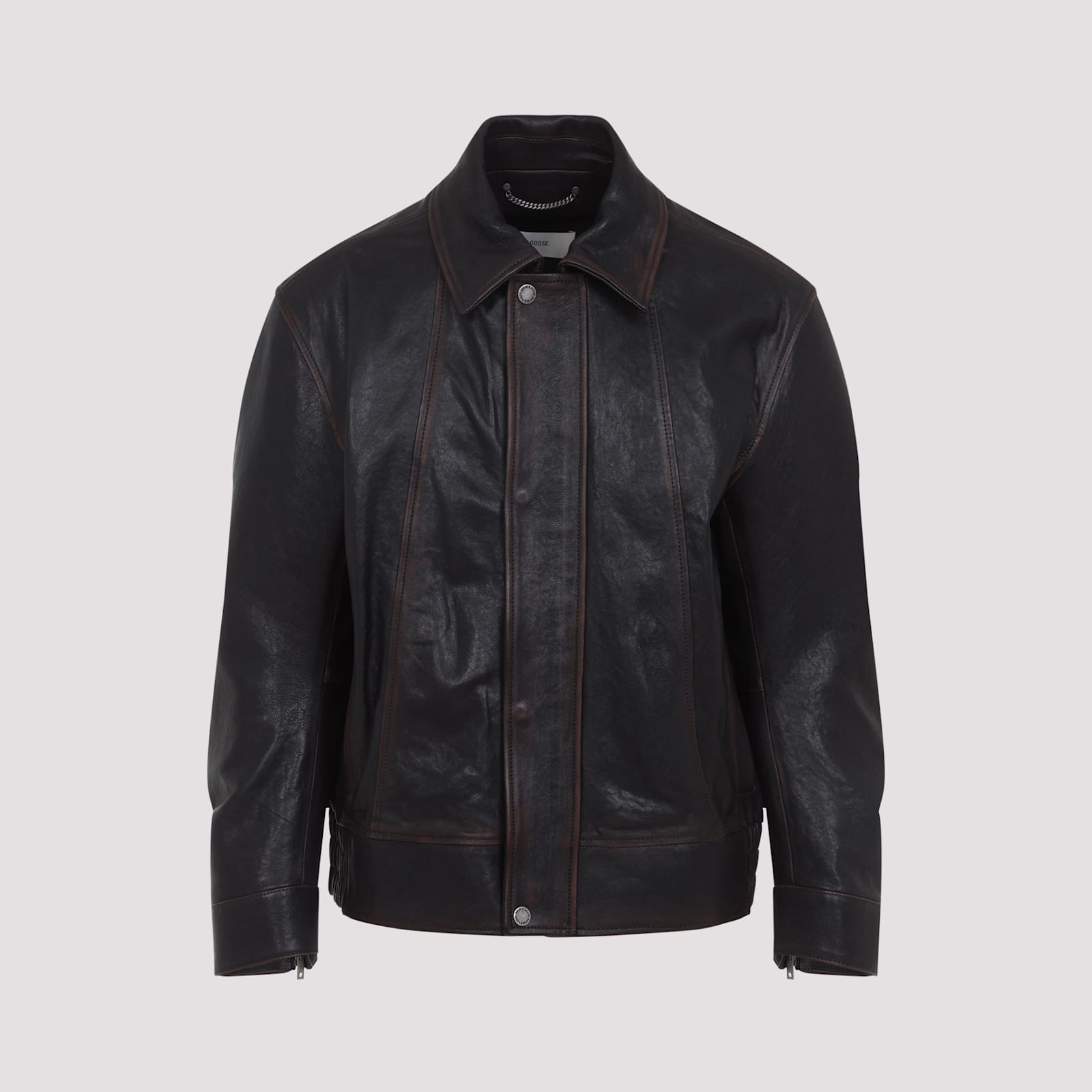 Golden Goose Prince Nappa Leather Bomber Jacket