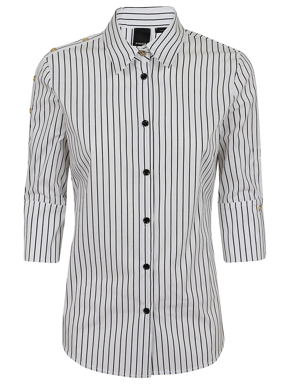 Striped Mid-length Sleeved Shirt