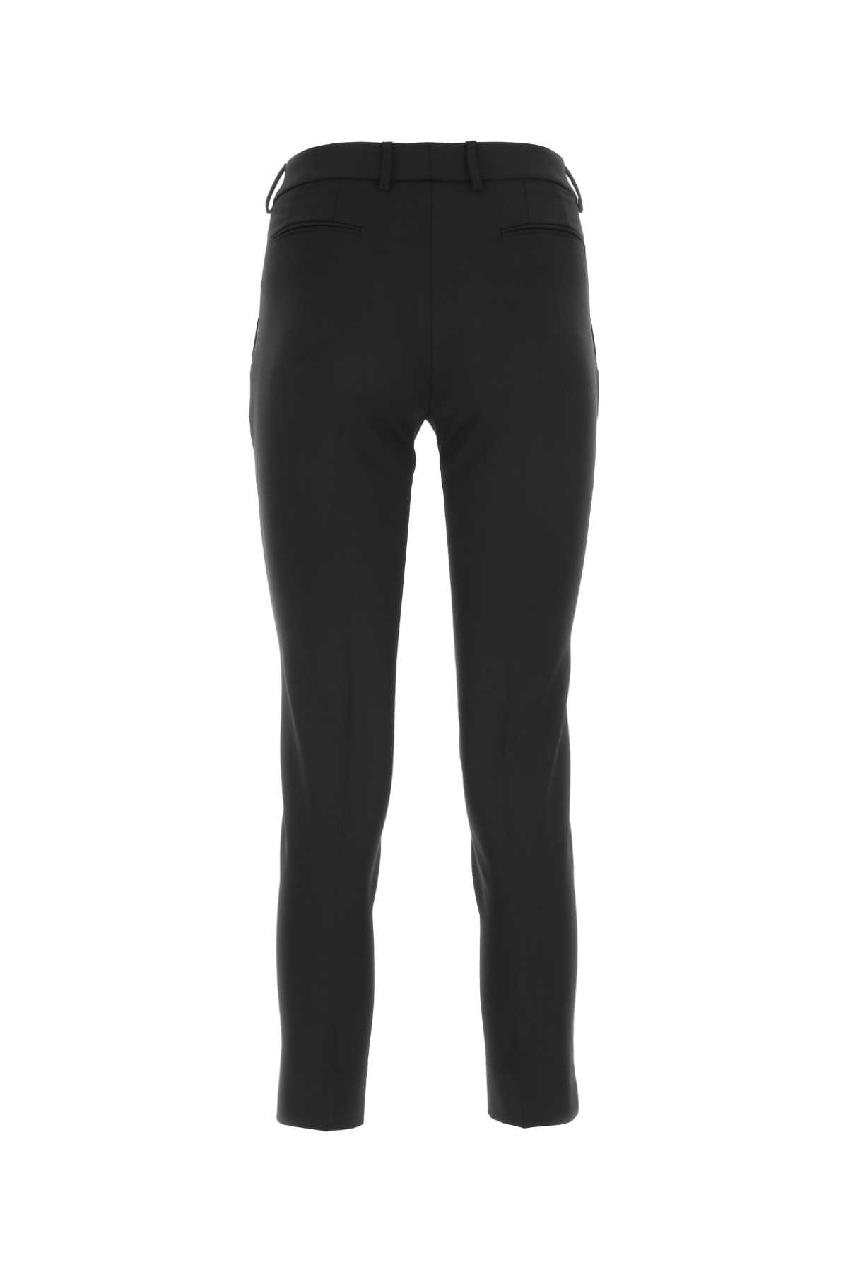 Shop Pt Torino Black Stretch Wool New York Pant In 0990