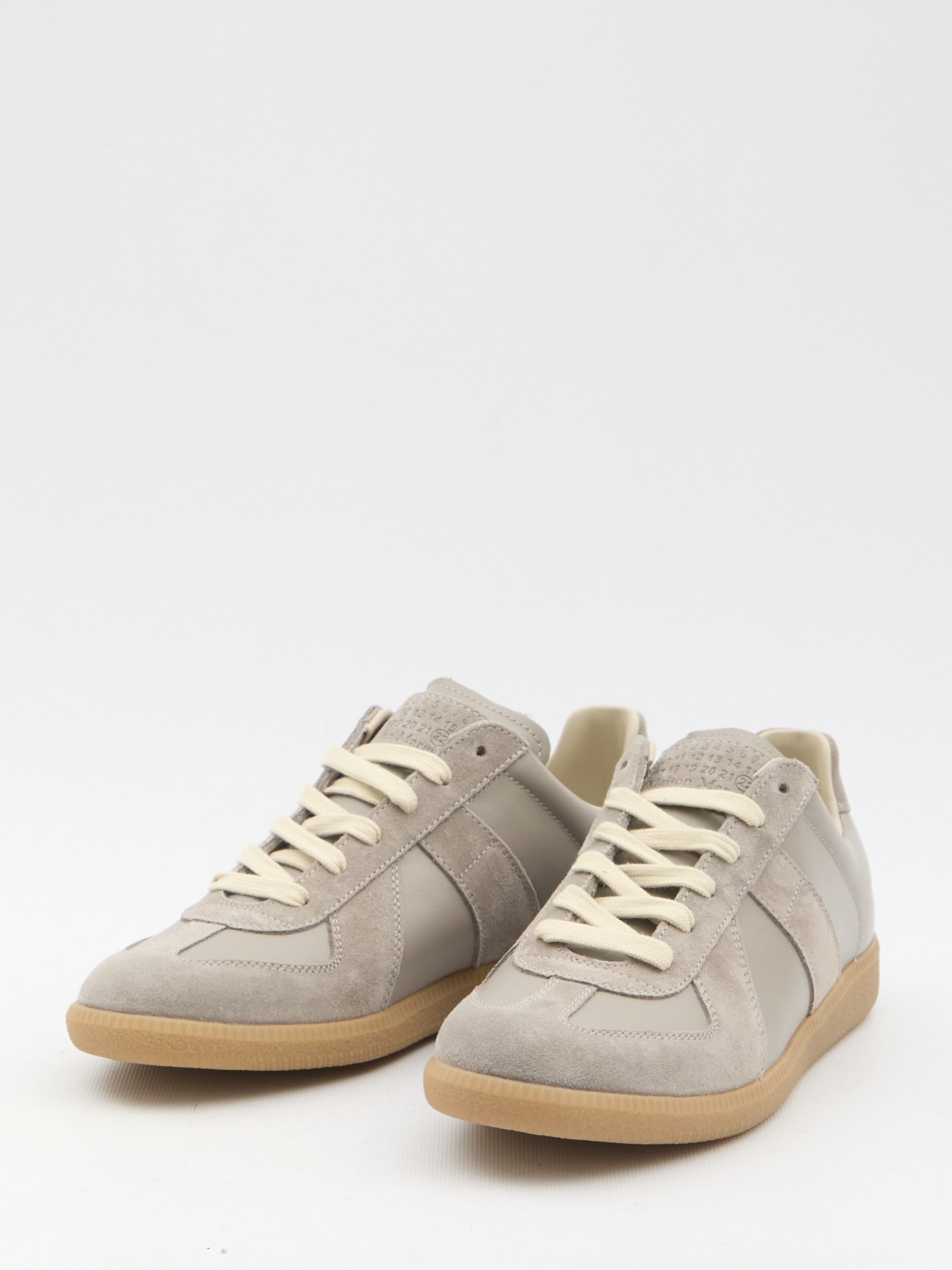 Shop Maison Margiela Replica Sneakers In Beige