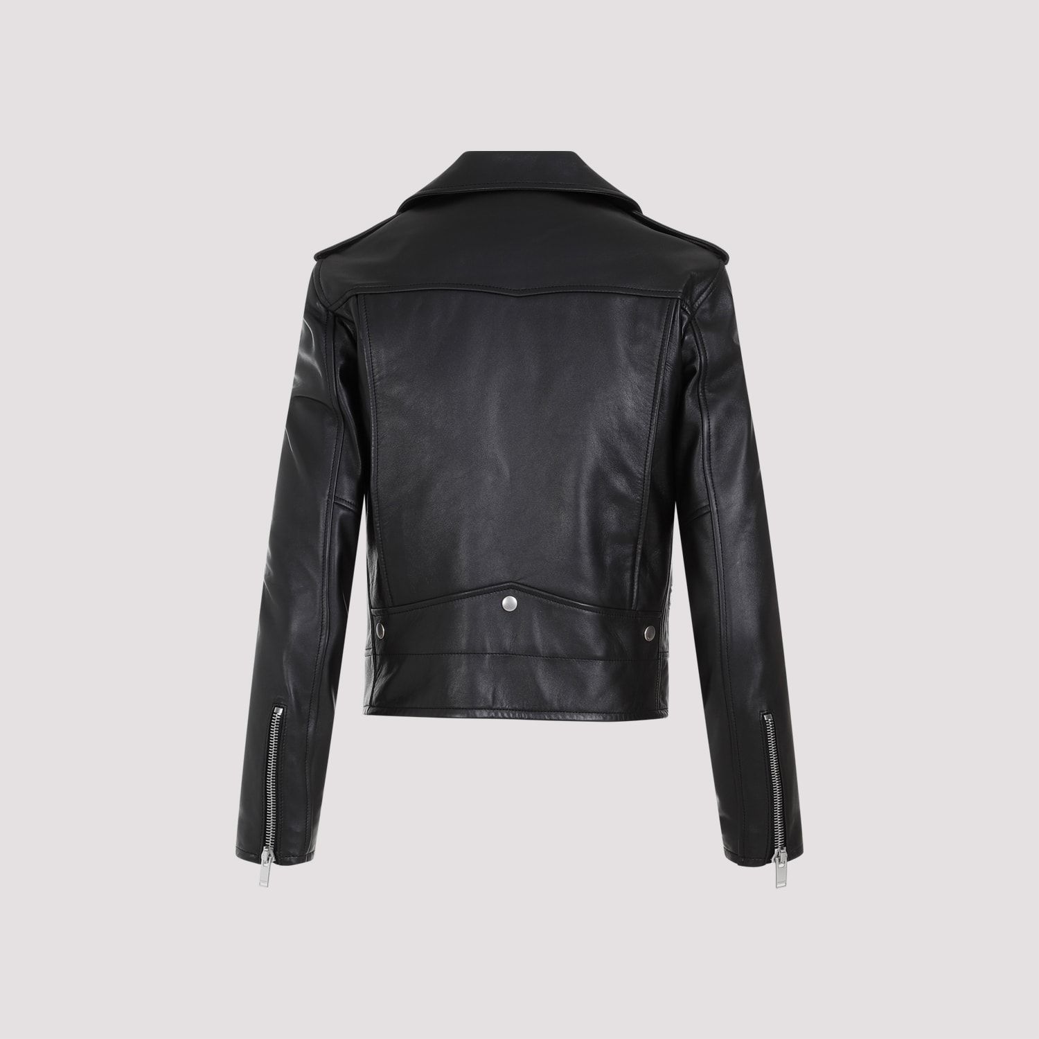 Shop Saint Laurent Motor Jacket In Black