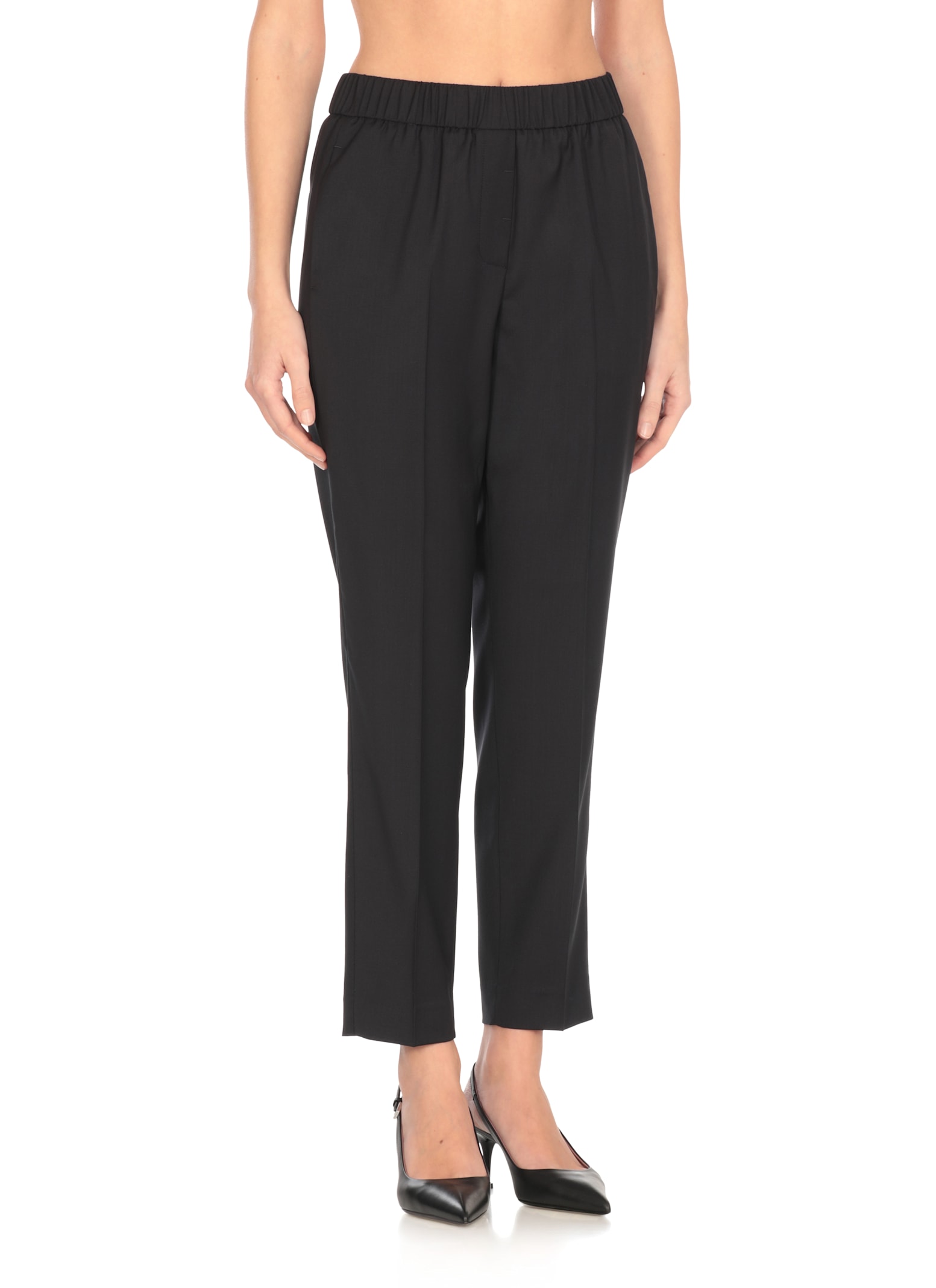 Peserico Elastic Waist Casual Pants