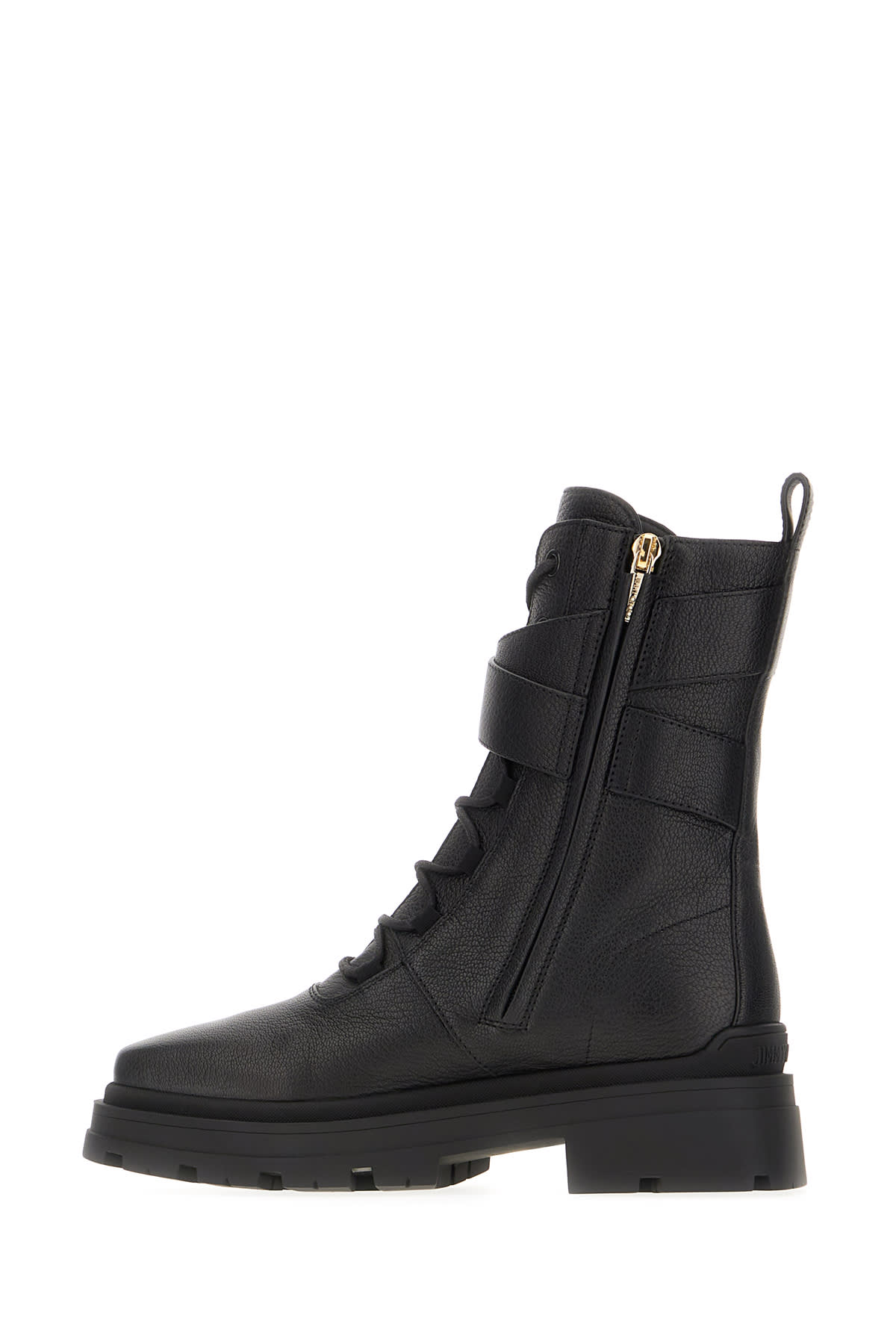 Shop Jimmy Choo Black Leather Noemi Ankle Boots