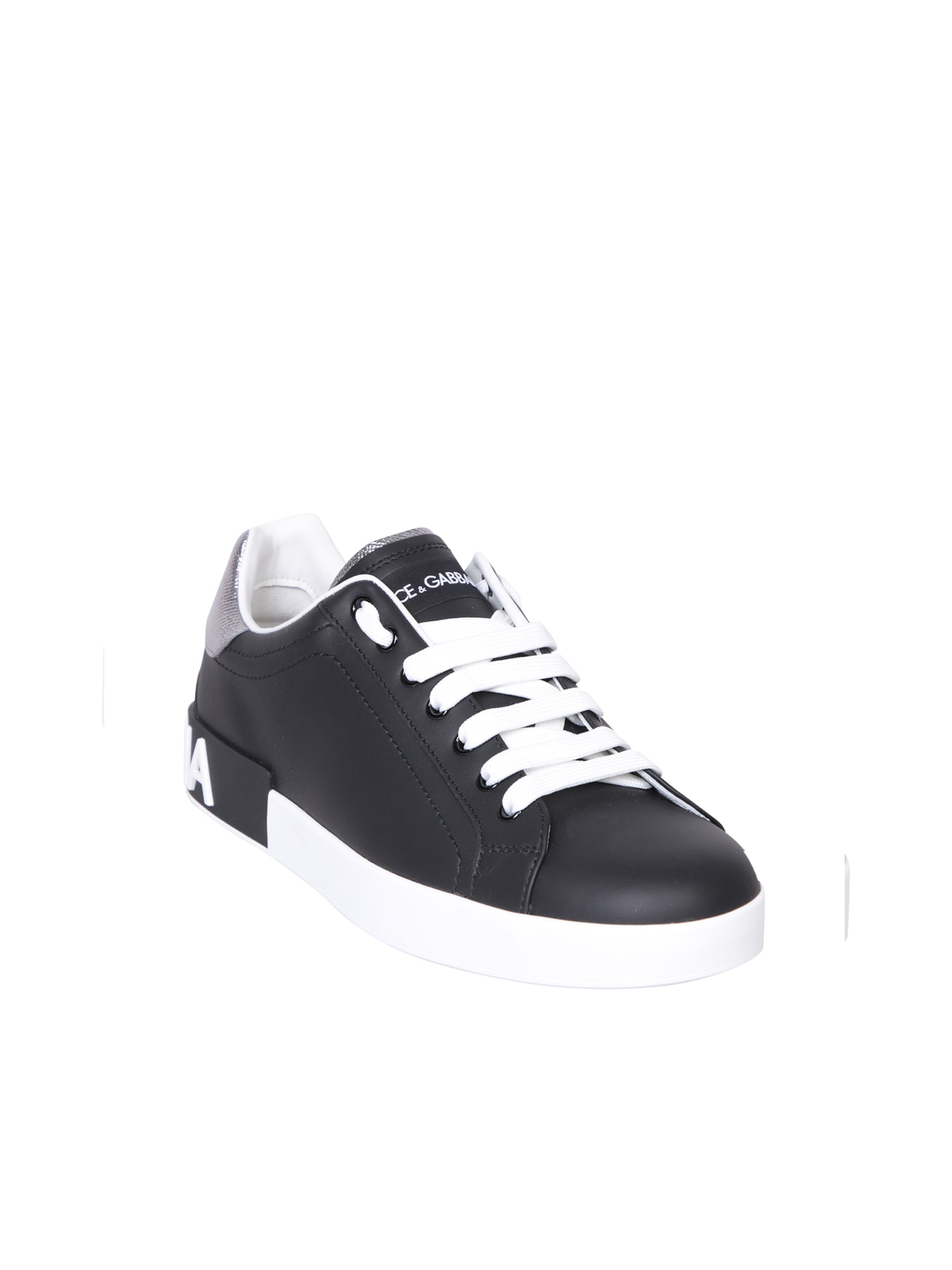 Shop Dolce & Gabbana Portofino Black/ White Sneakers