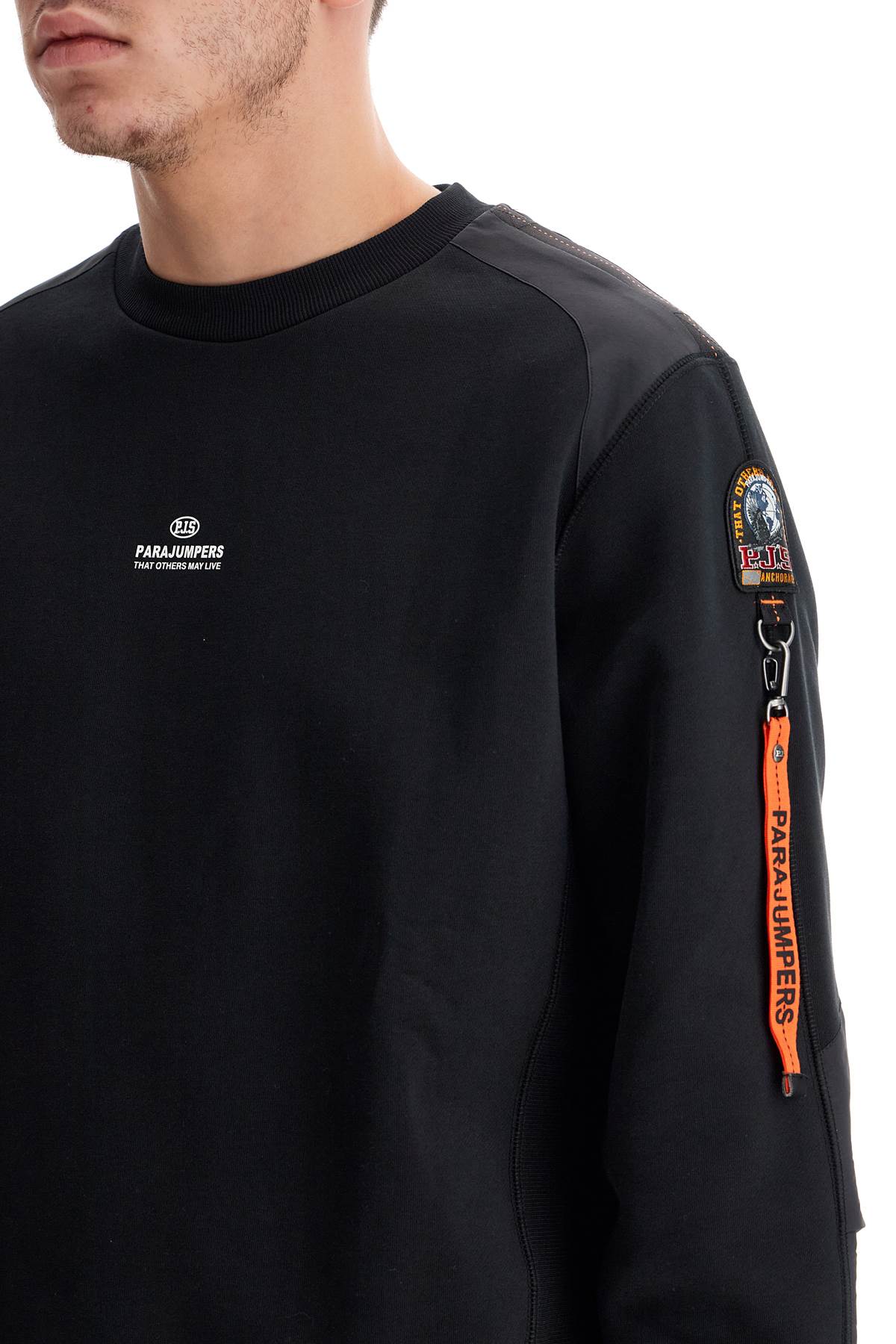 Shop Parajumpers Sabre Crewneck Sweat In Black (black)