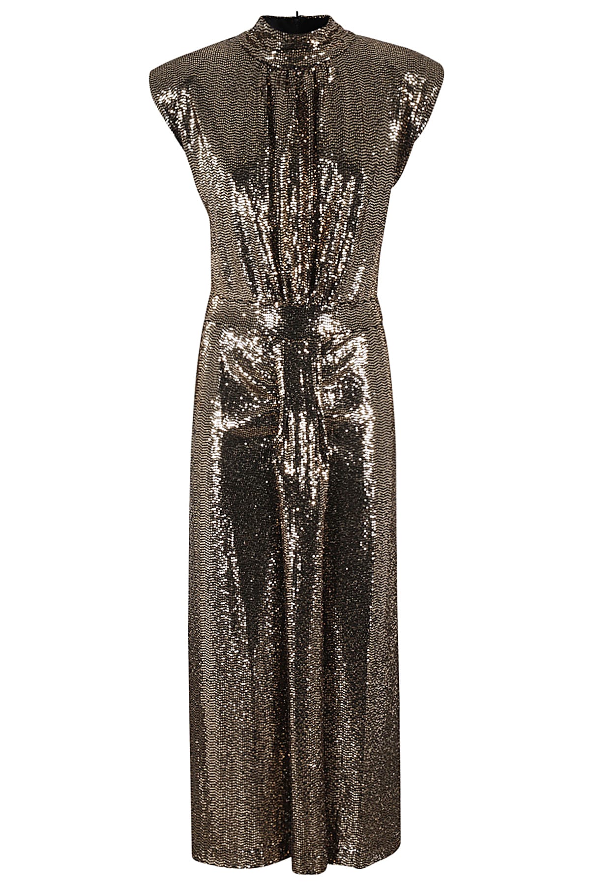 Shop Essentiel Antwerp Gonnak Fitted Jersey Dress In Gold