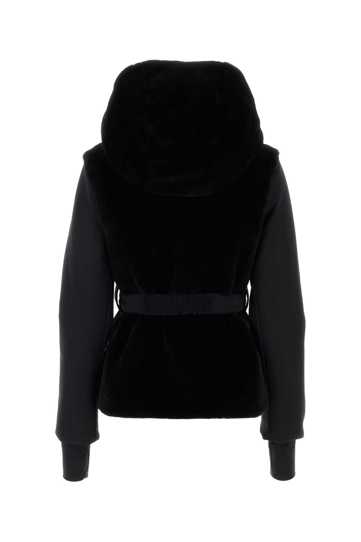 Shop Fendi Black Stretch Nylon Jacket