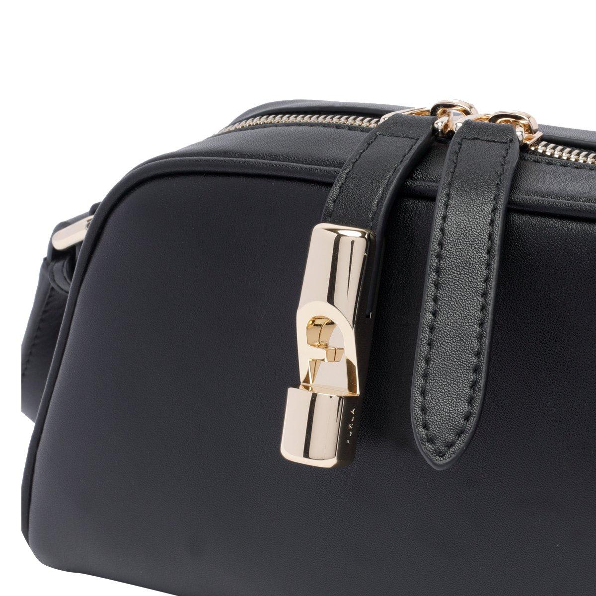 Shop Furla Zipped Tote Bag In Black