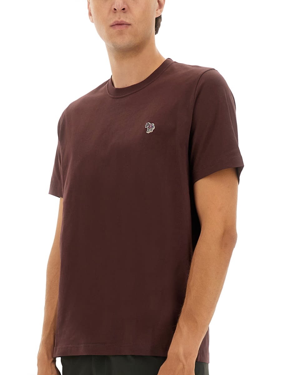 Ps By Paul Smith Regular Fit T-shirt In Brown