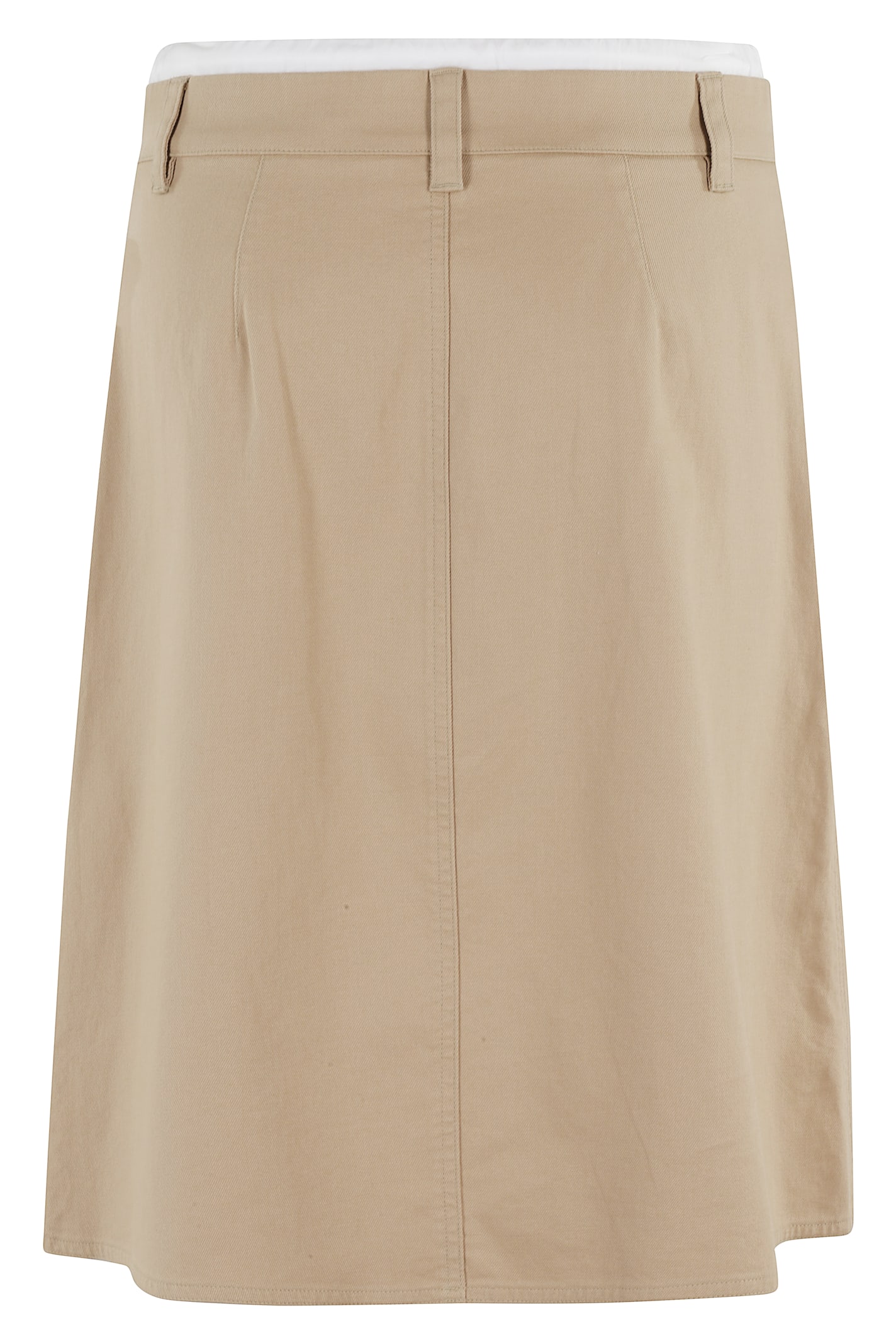 Vince Mid Rise Double Waistband Skirt In Neutral