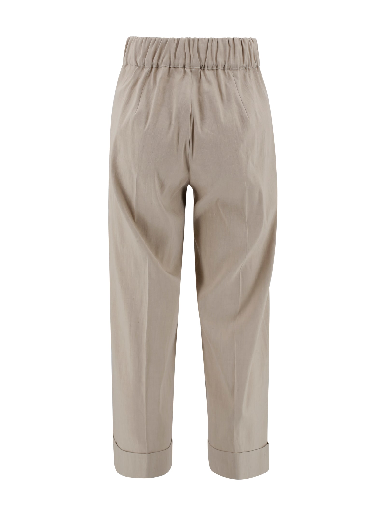 D Exterior Elasticated-waistband Trousers In Neutral