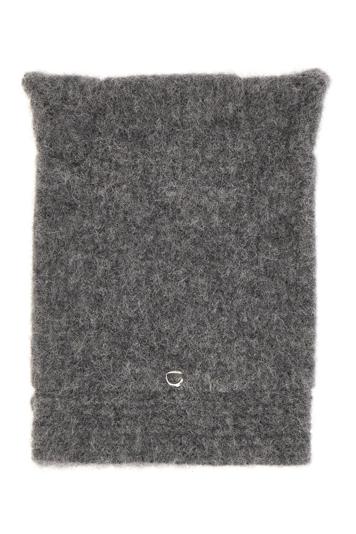 Dark Grey Stretch Wool Blend Beanie Hat