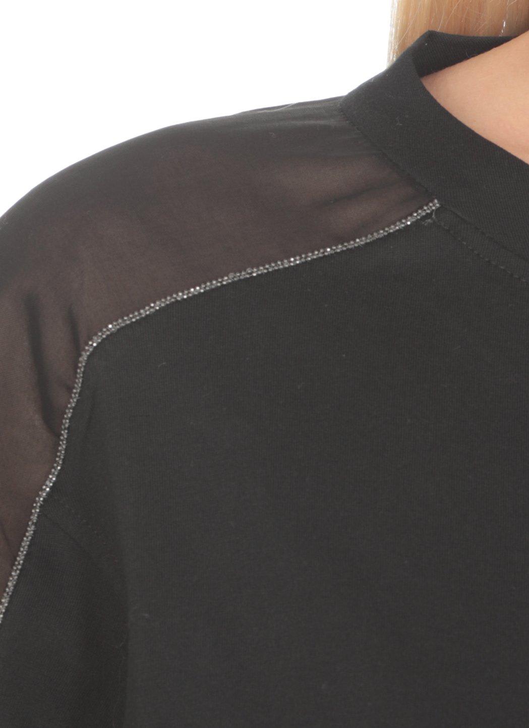 Shop Brunello Cucinelli Panelled Crewneck T-shirt In Black